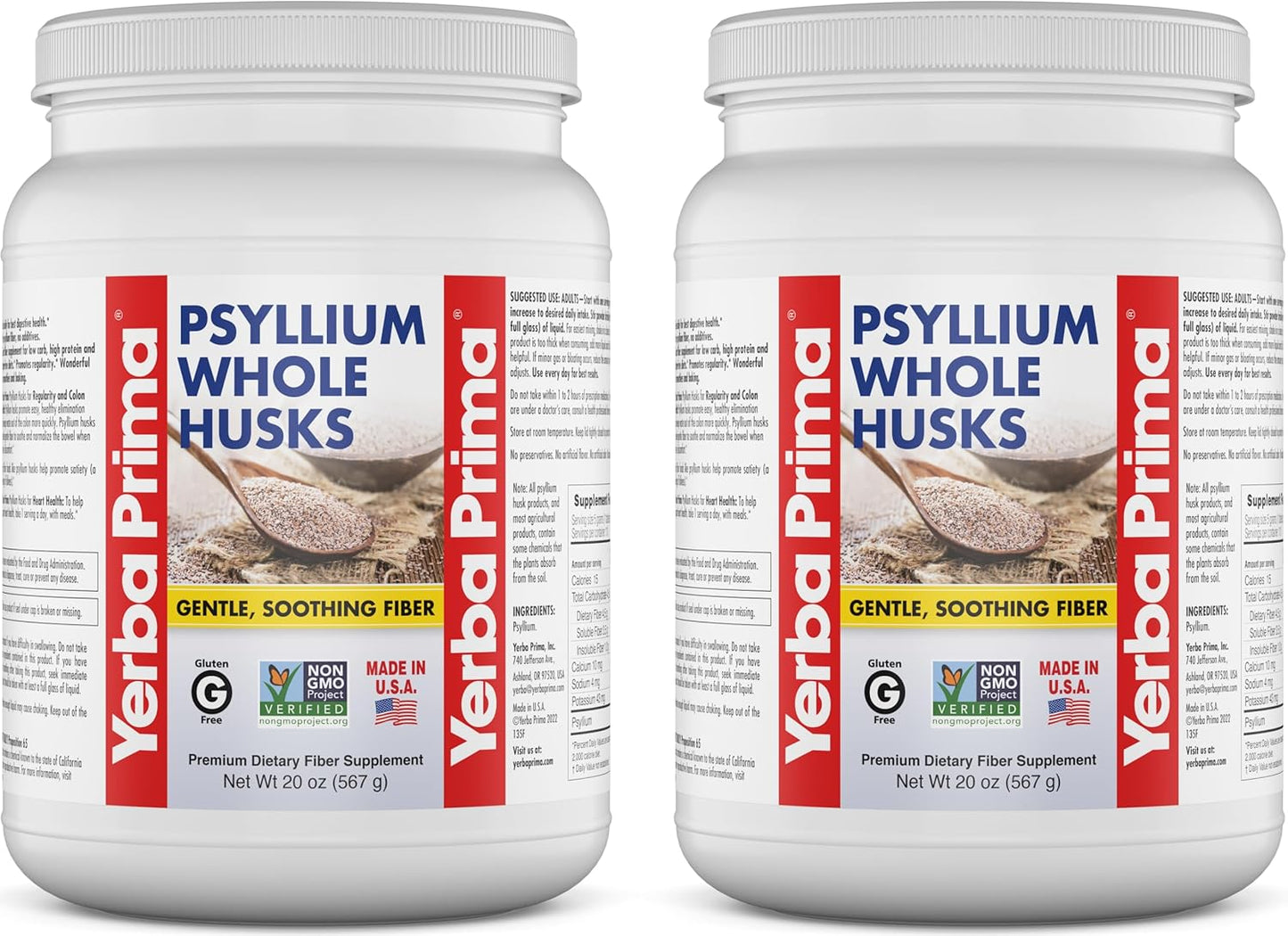Yerba Prima Whole Psyllium Husk Fiber Supplement for Health