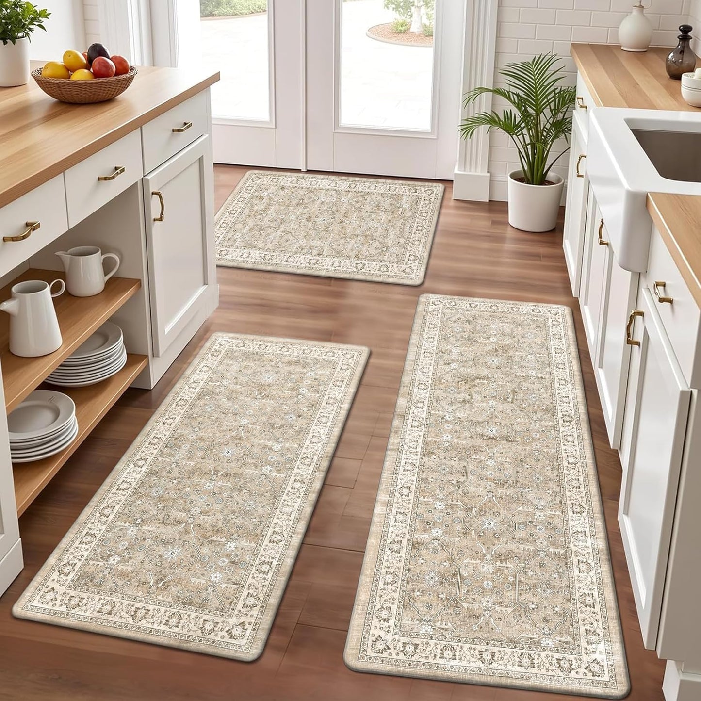 Pauwer Anti Fatigue Kitchen Mat Set of 3 for Comfort and Safety
