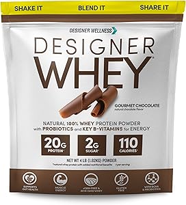 Designer Whey Natural Protein Powder with Probiotics and Fiber