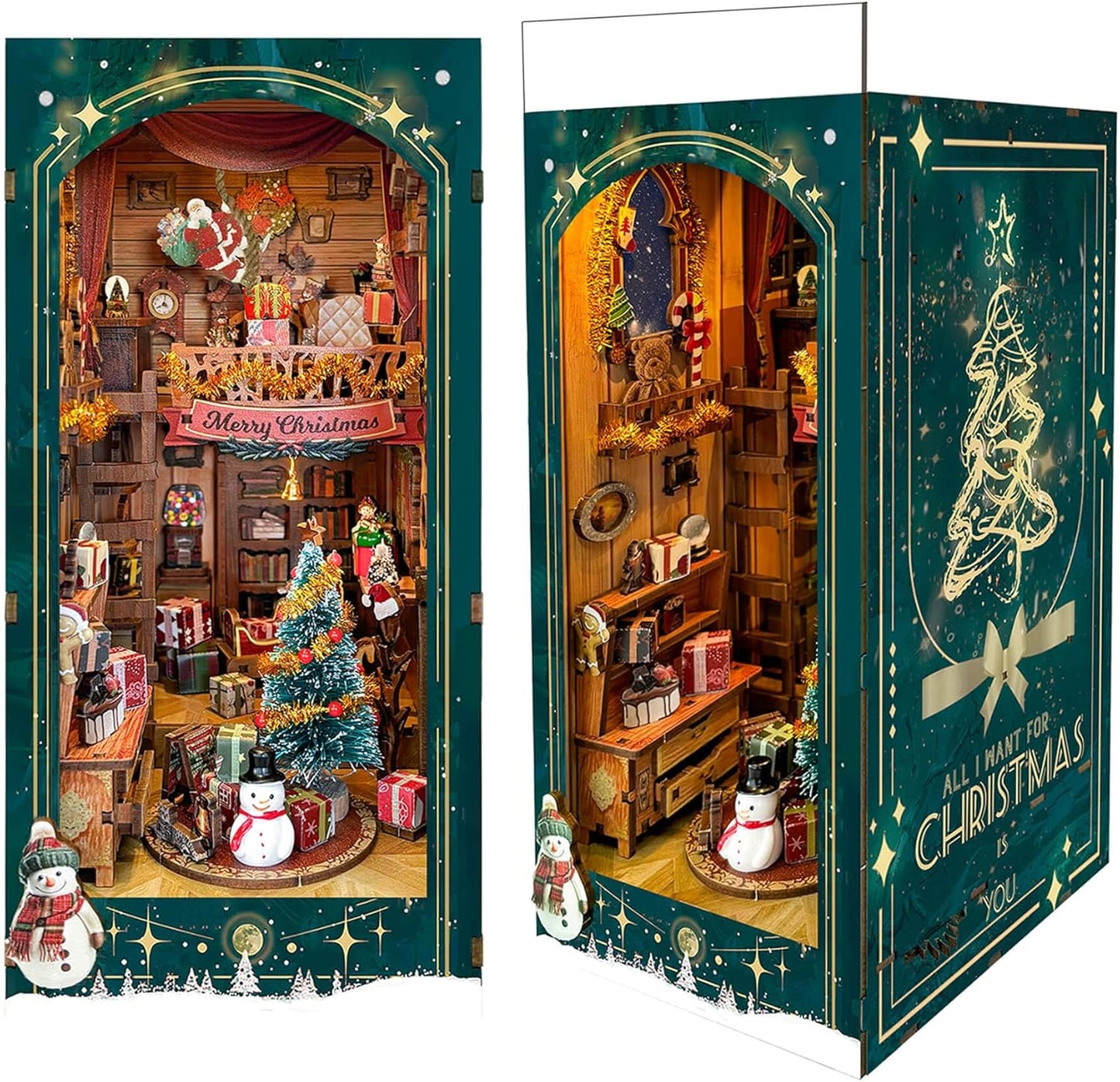 Miniature Book Nook Kit for Christmas - Jingle Cabin DIY Fun