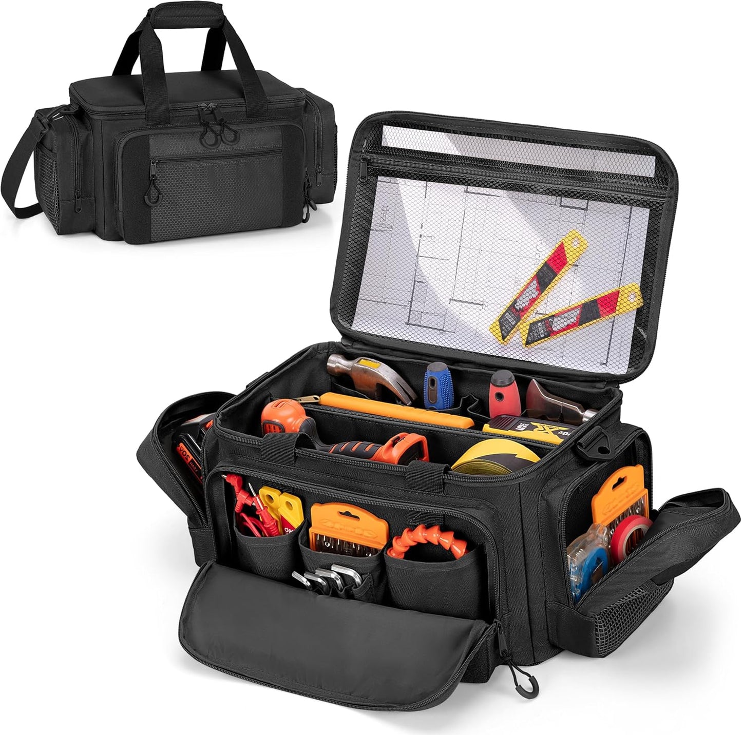 Tactical Tool Bag with Anti-friction Bottom for Organizing Tools