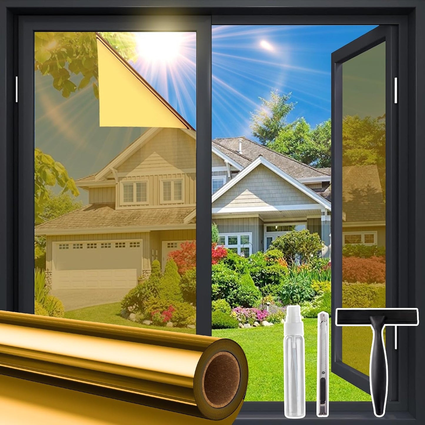 Coavas Window Privacy Film One Way Tint for Home Protection