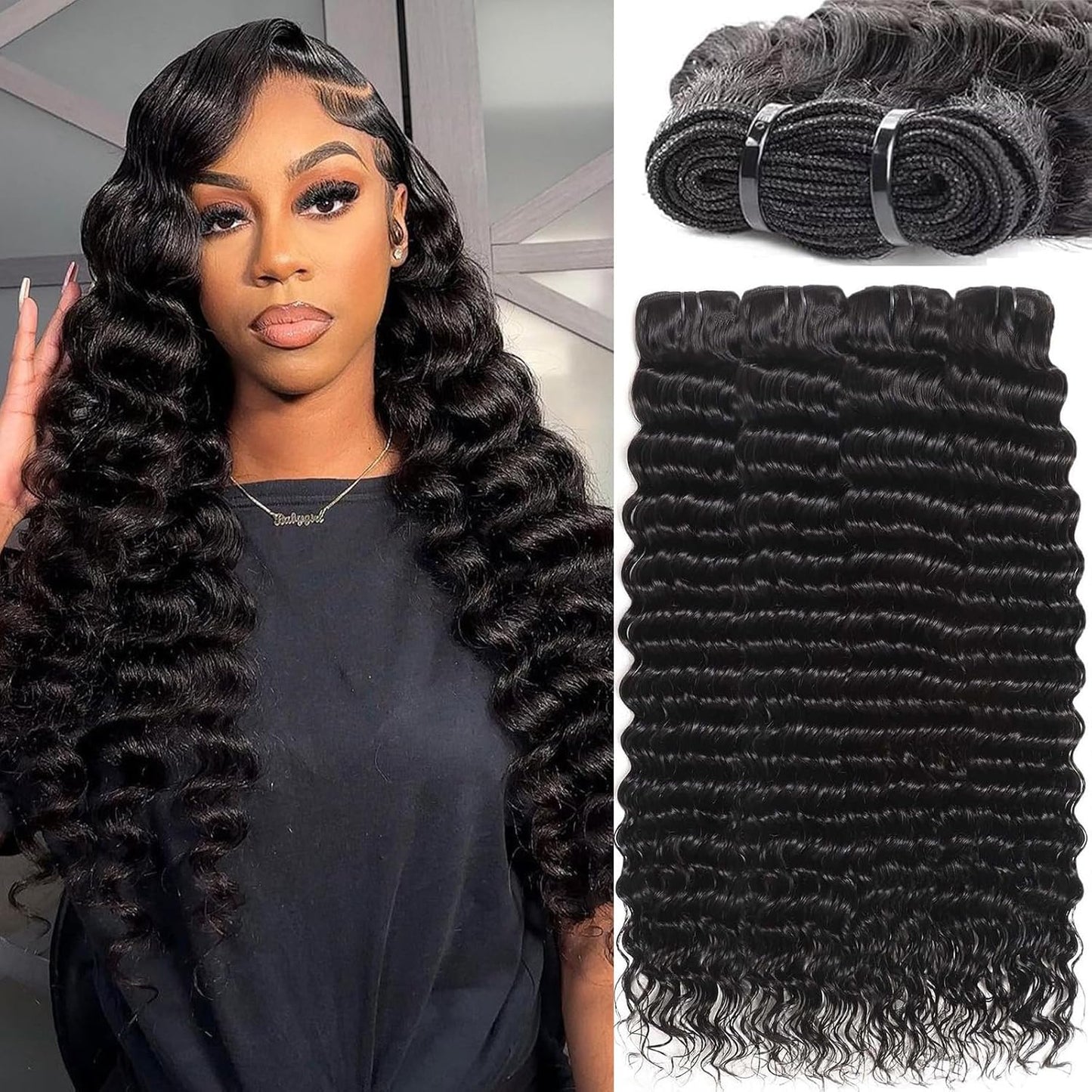 12A Deep Wave Human Hair Bundles for Stunning Styles