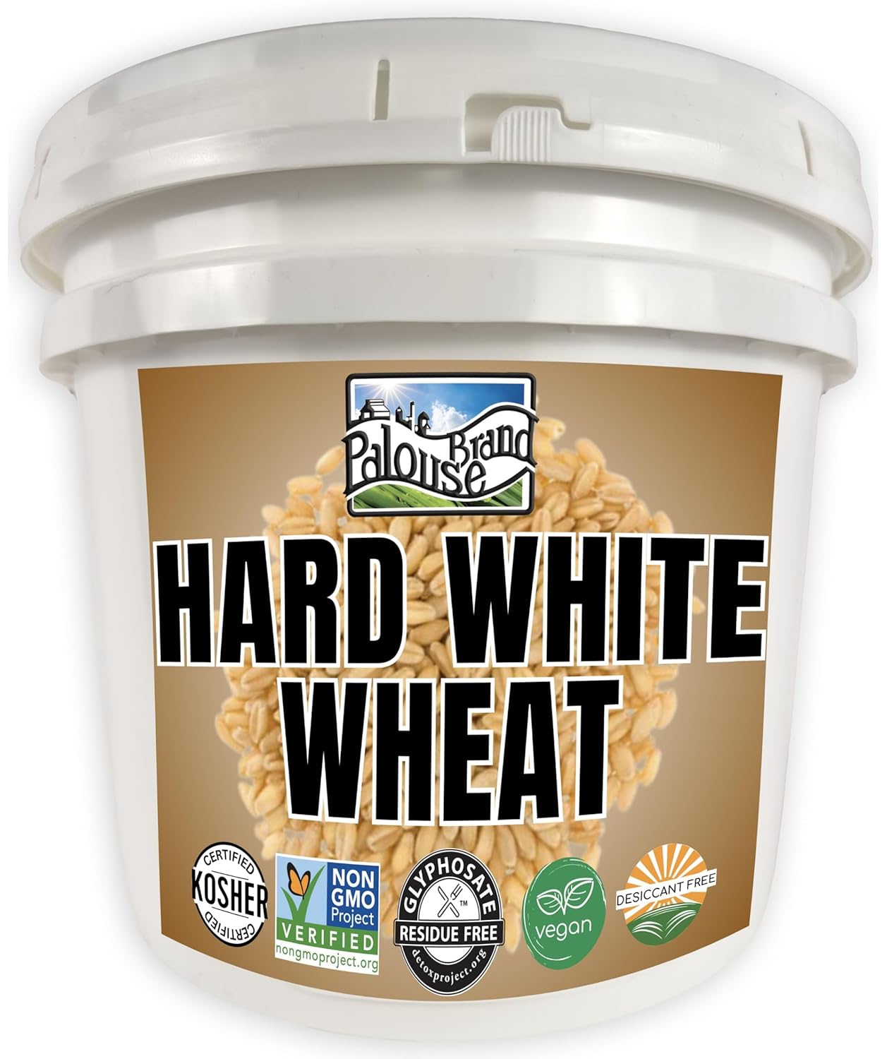 Certified Glyphosate Residue Free Hard White Wheat Berries 25 LBS