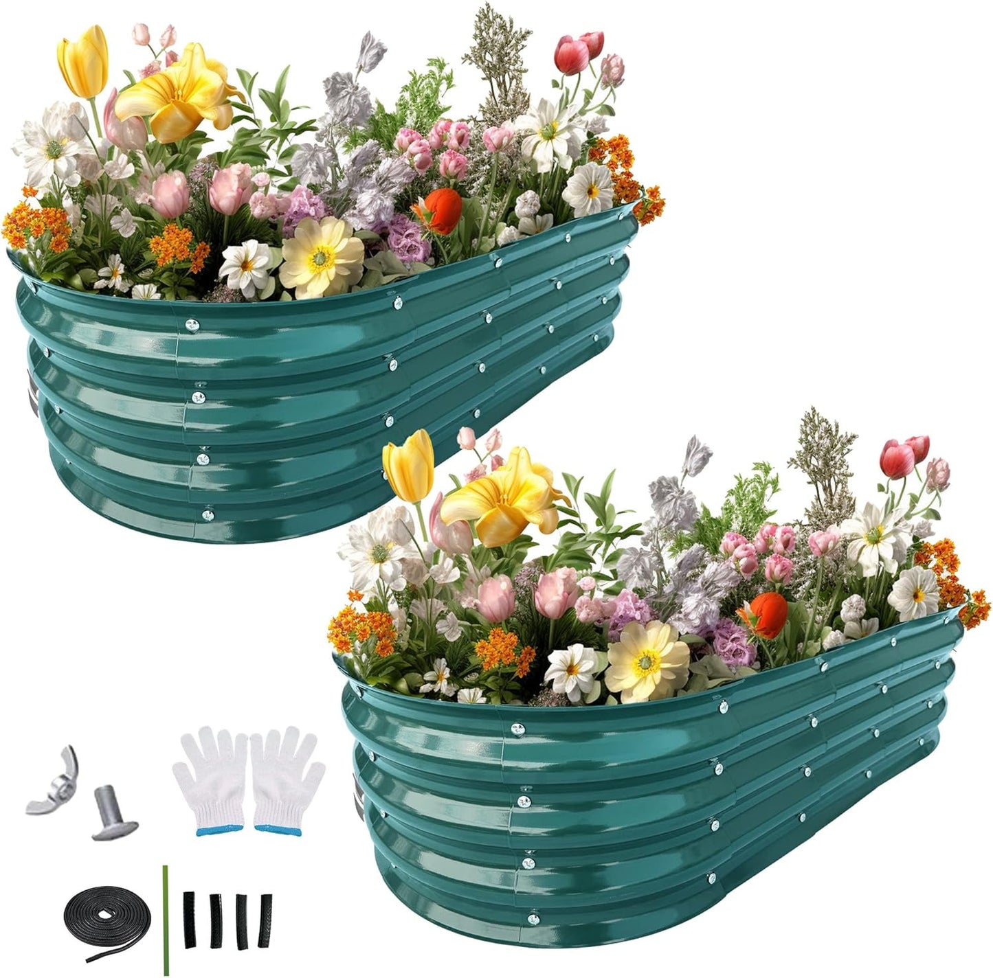Raised Garden Bed Kit for Vegetables and Flowers - 2 Pack