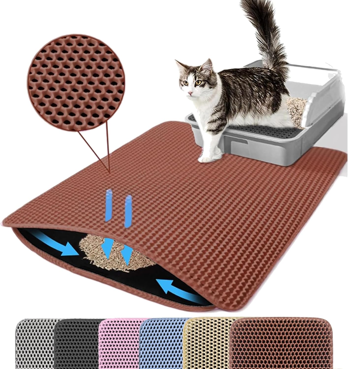 Jumbo Cat Litter Mat for Easy Cleanup and Odor Control
