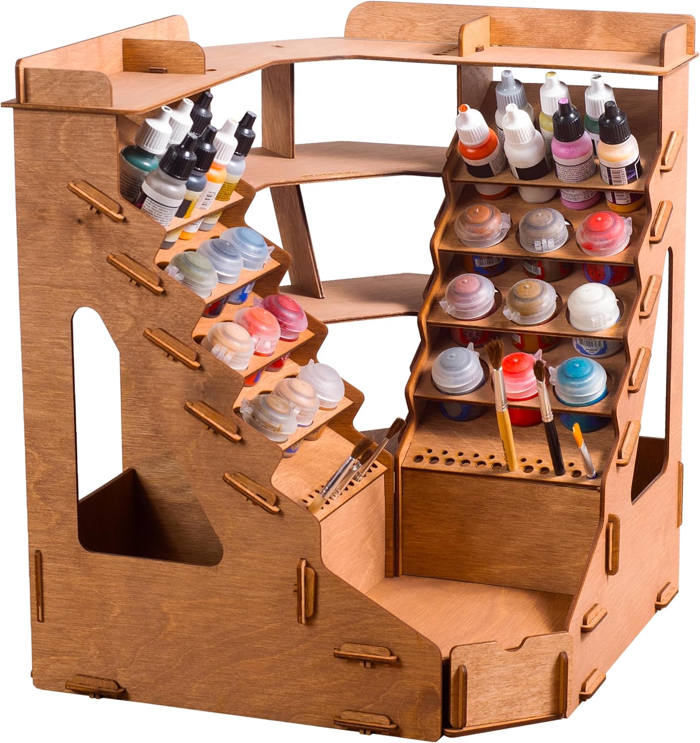 Plydolex Plywood Corner Model Paint Organizer for Miniatures