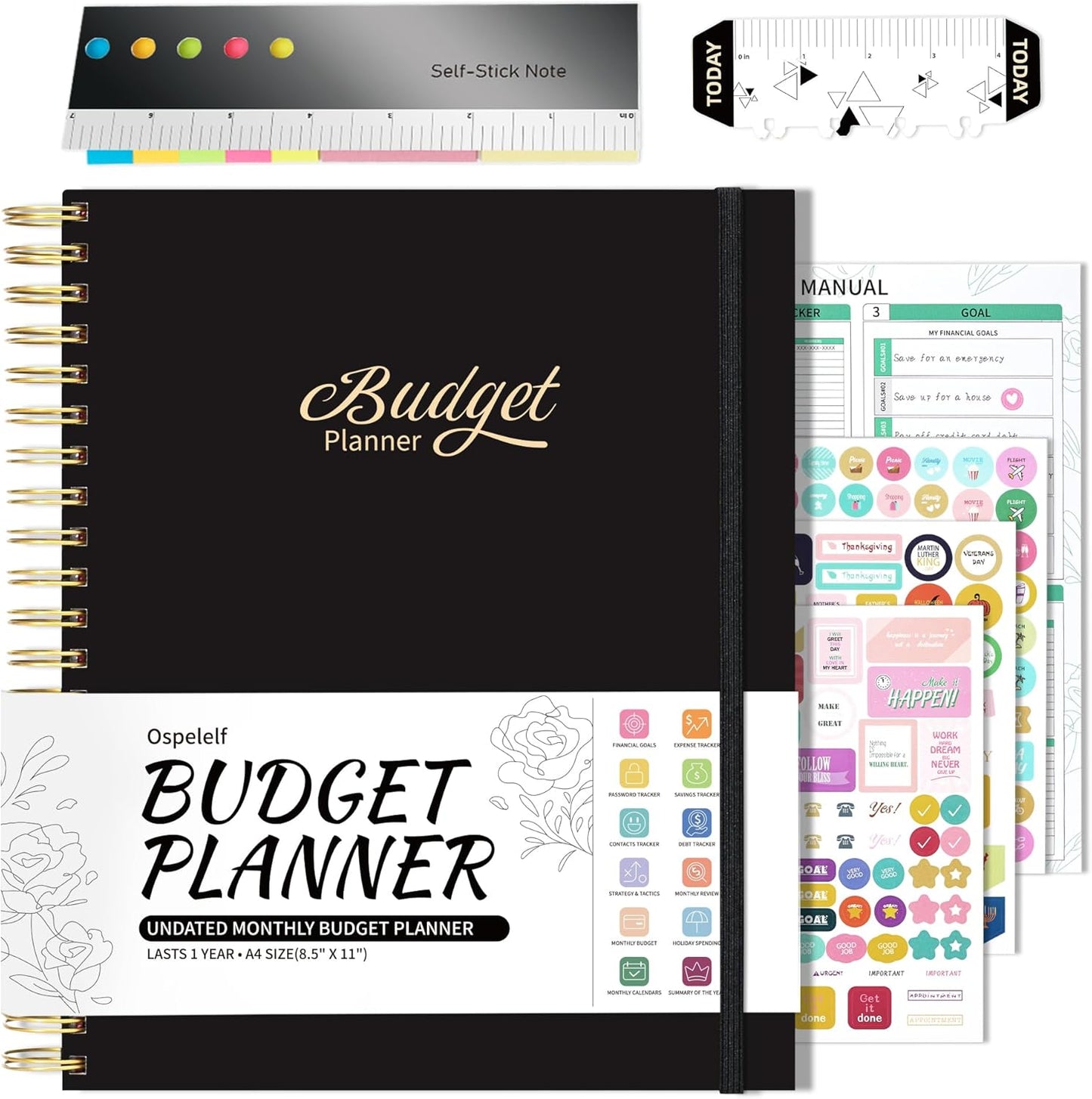 Ospelelf Budget Planner 2025 - Track Finances Effortlessly
