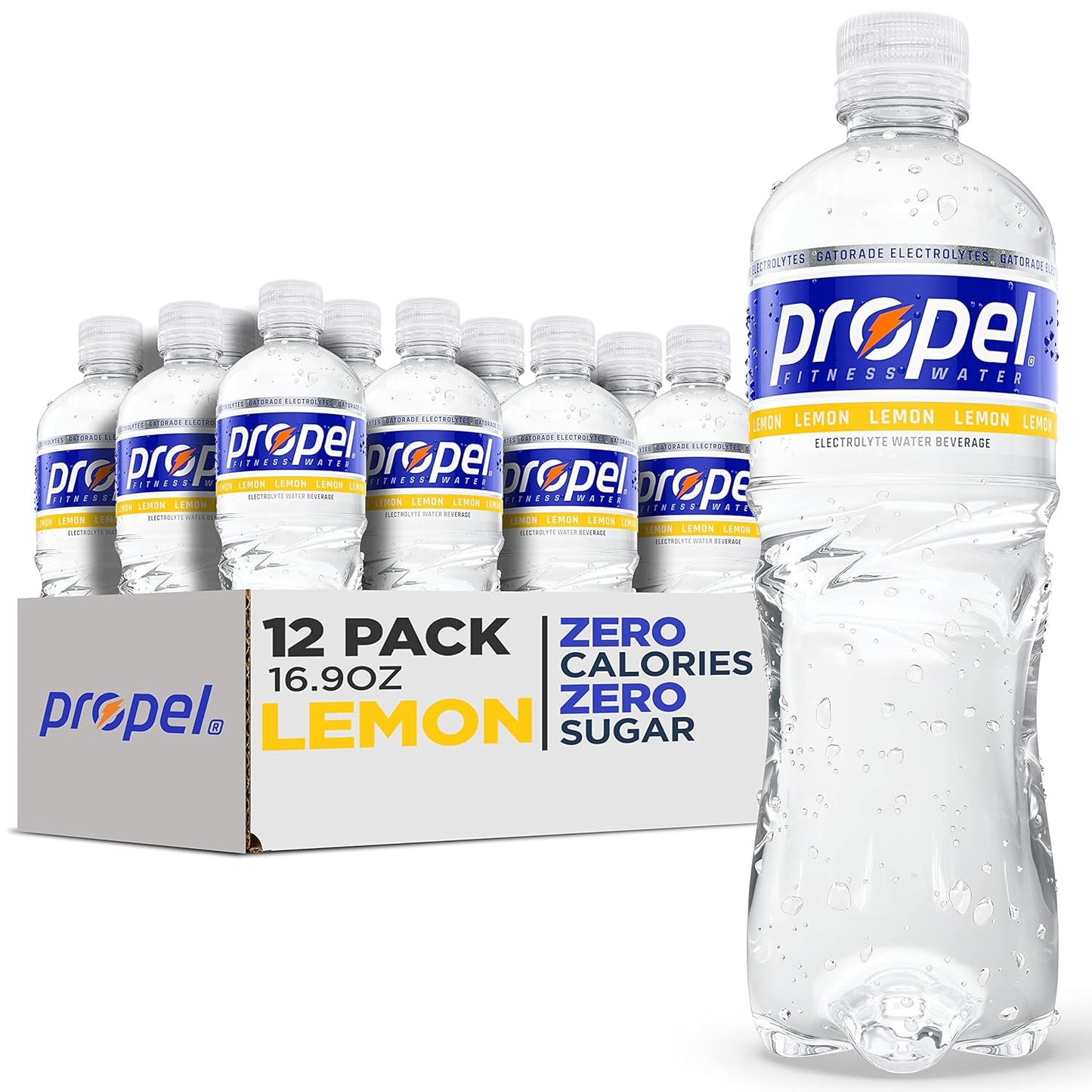 Propel Lemon Sports Water, Electrolytes + Vitamins, 12-Pack