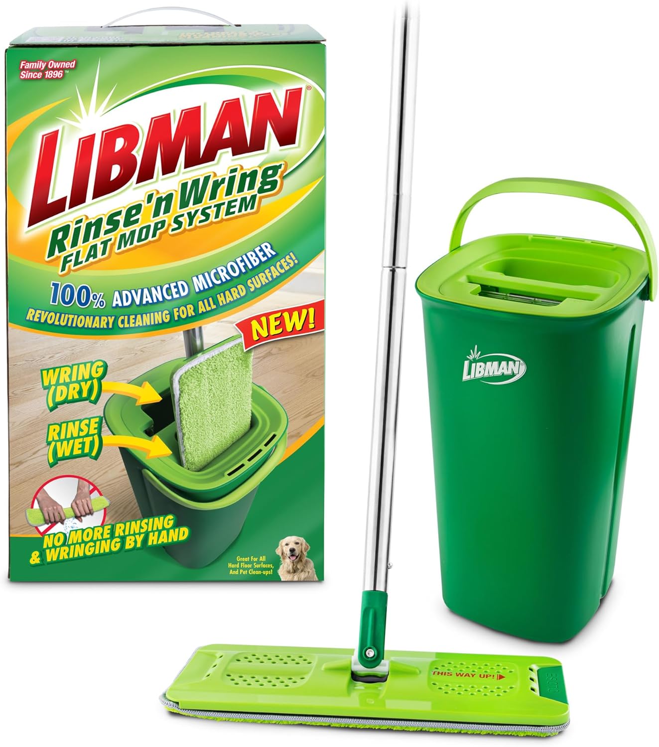 Libman Rinse 'n Wring Mop and Bucket System for Easy Cleaning