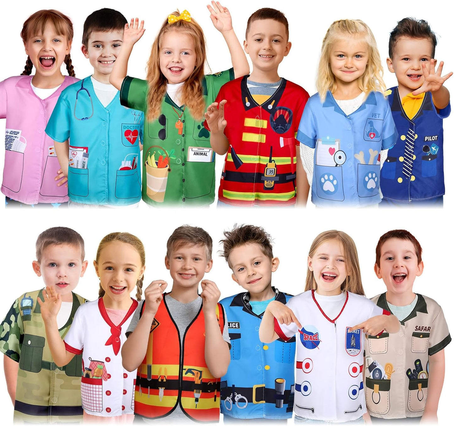 Kids Role Play Costume Dress Up Clothes for Community Helpers
