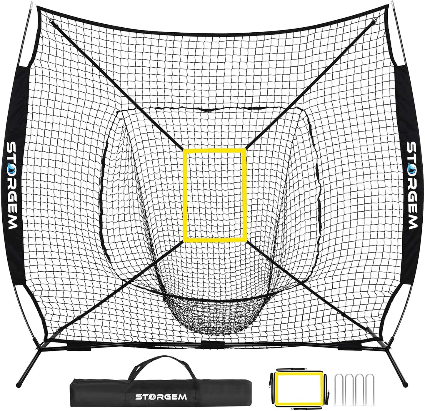 Storgem Portable Baseball and Softball Practice Net for Training