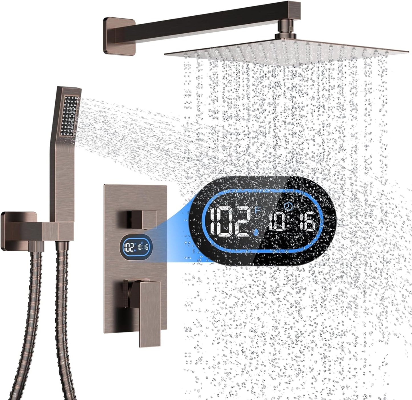 Longriver Shower Faucet Set with Hydro Power Temperature Display