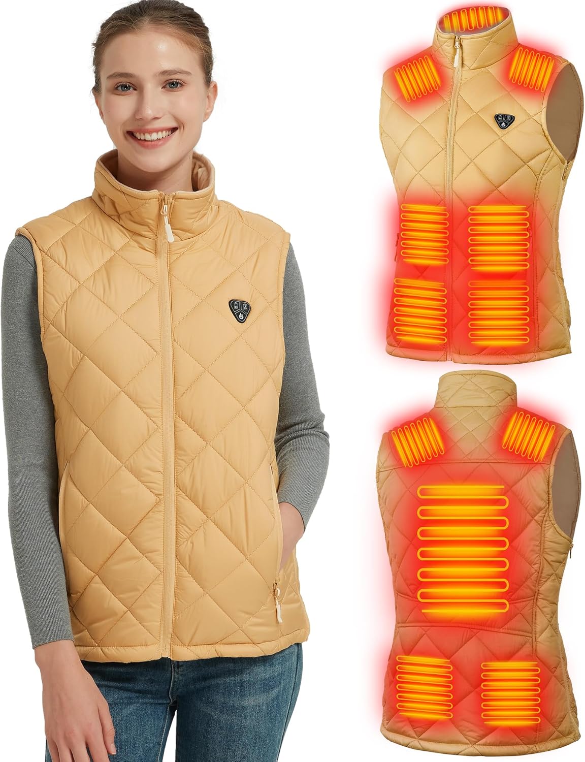 Heated Vest For Women With 16000Mah Battery Pack Included