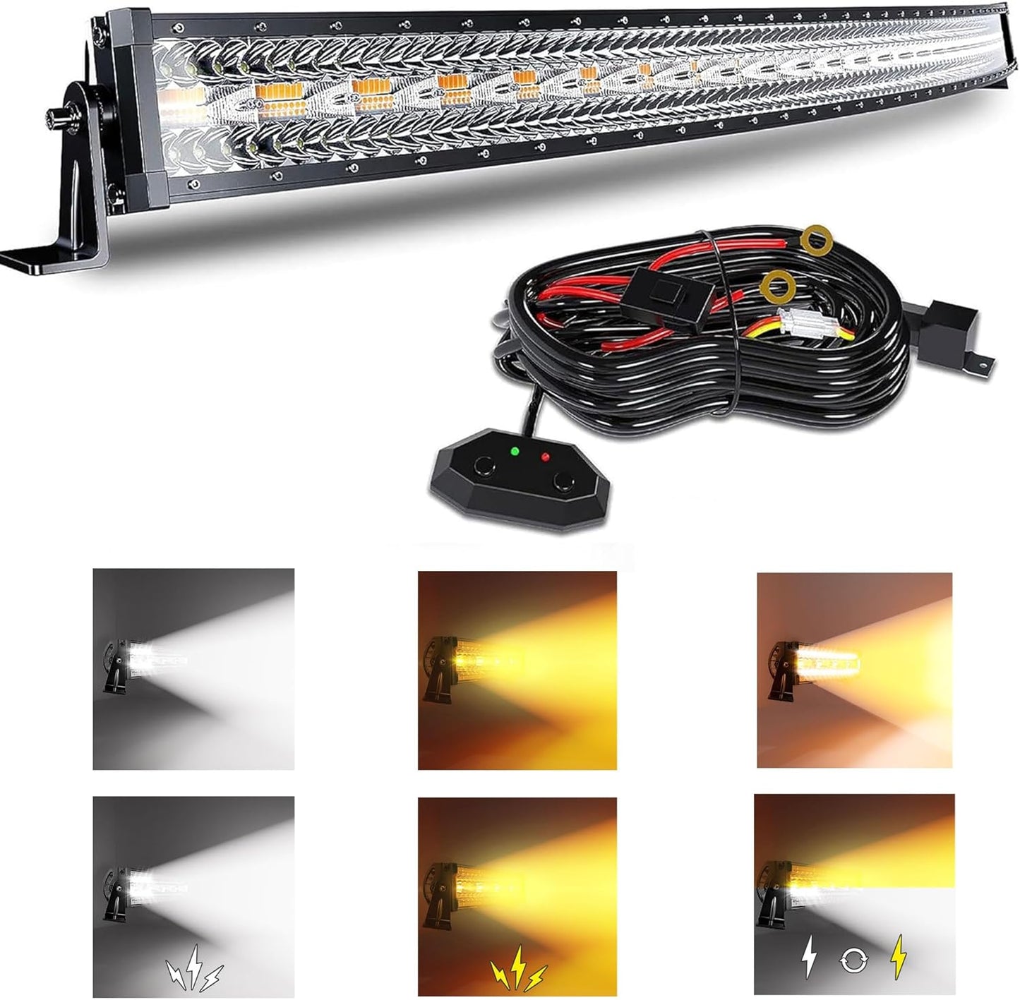 52 Inch 300W Curved LED Light Bar for Offroad Vehicles