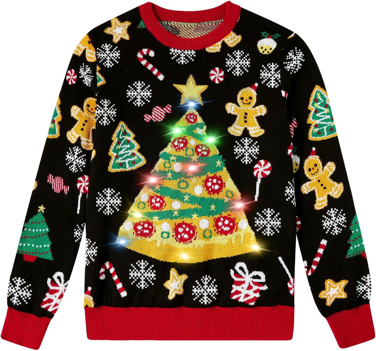 Boys Ugly Christmas Sweater with LED Lights for Holiday Fun