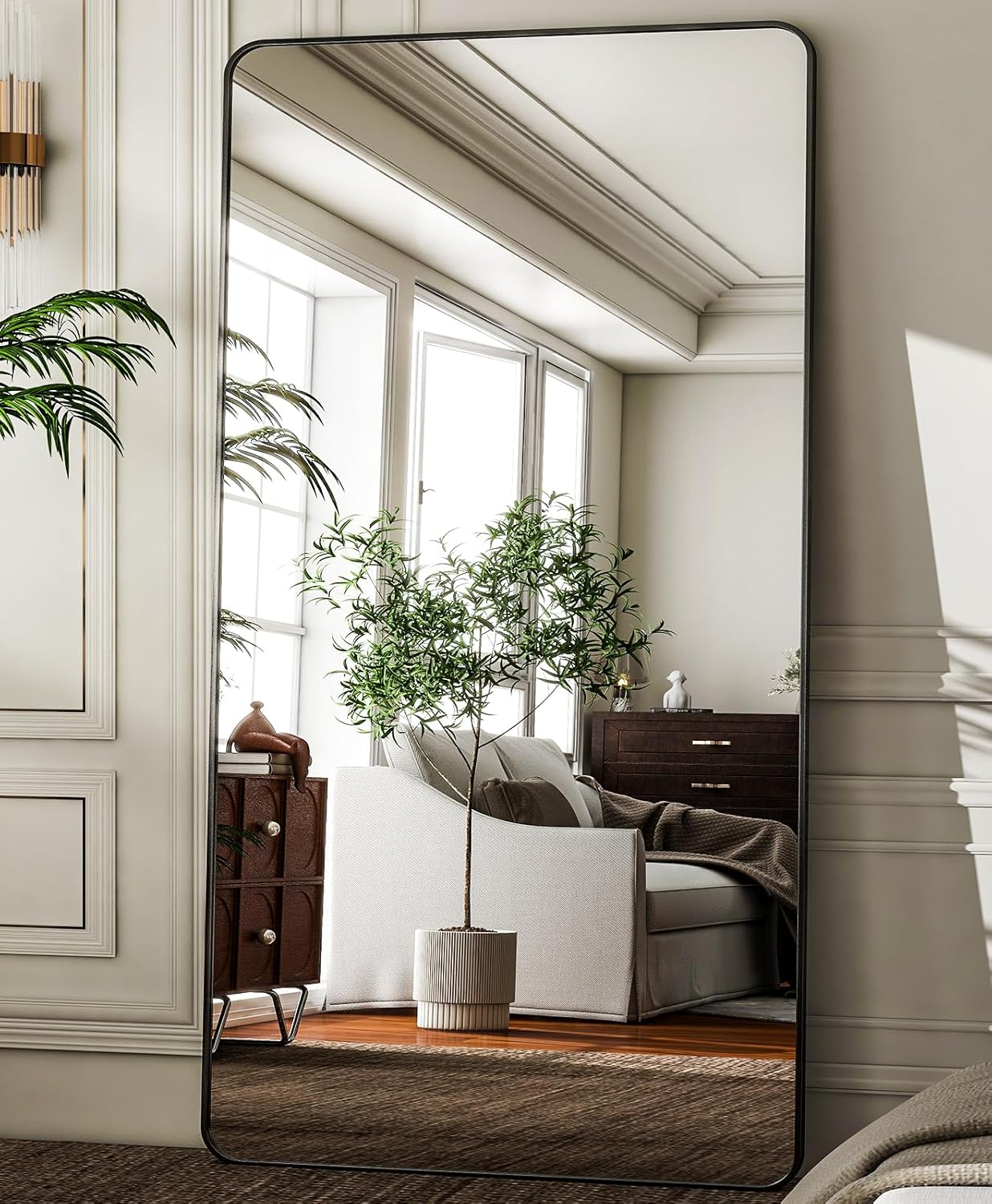 Oversized Full Length Mirror with Aluminum Frame for Any Room