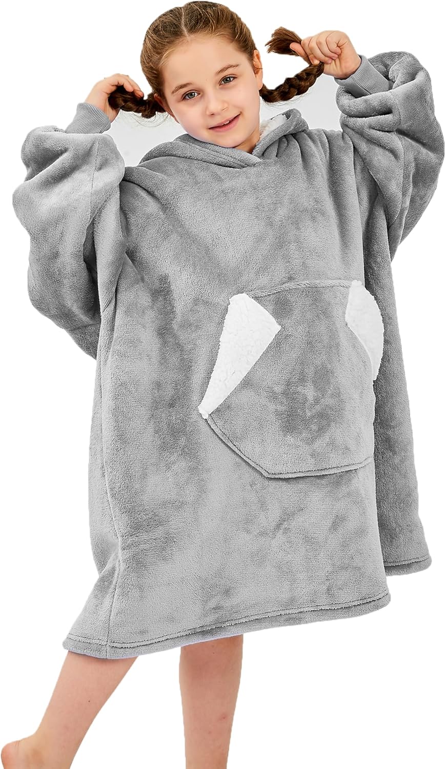 Cozy Kids Sherpa Hoodie Blanket by Ramees
