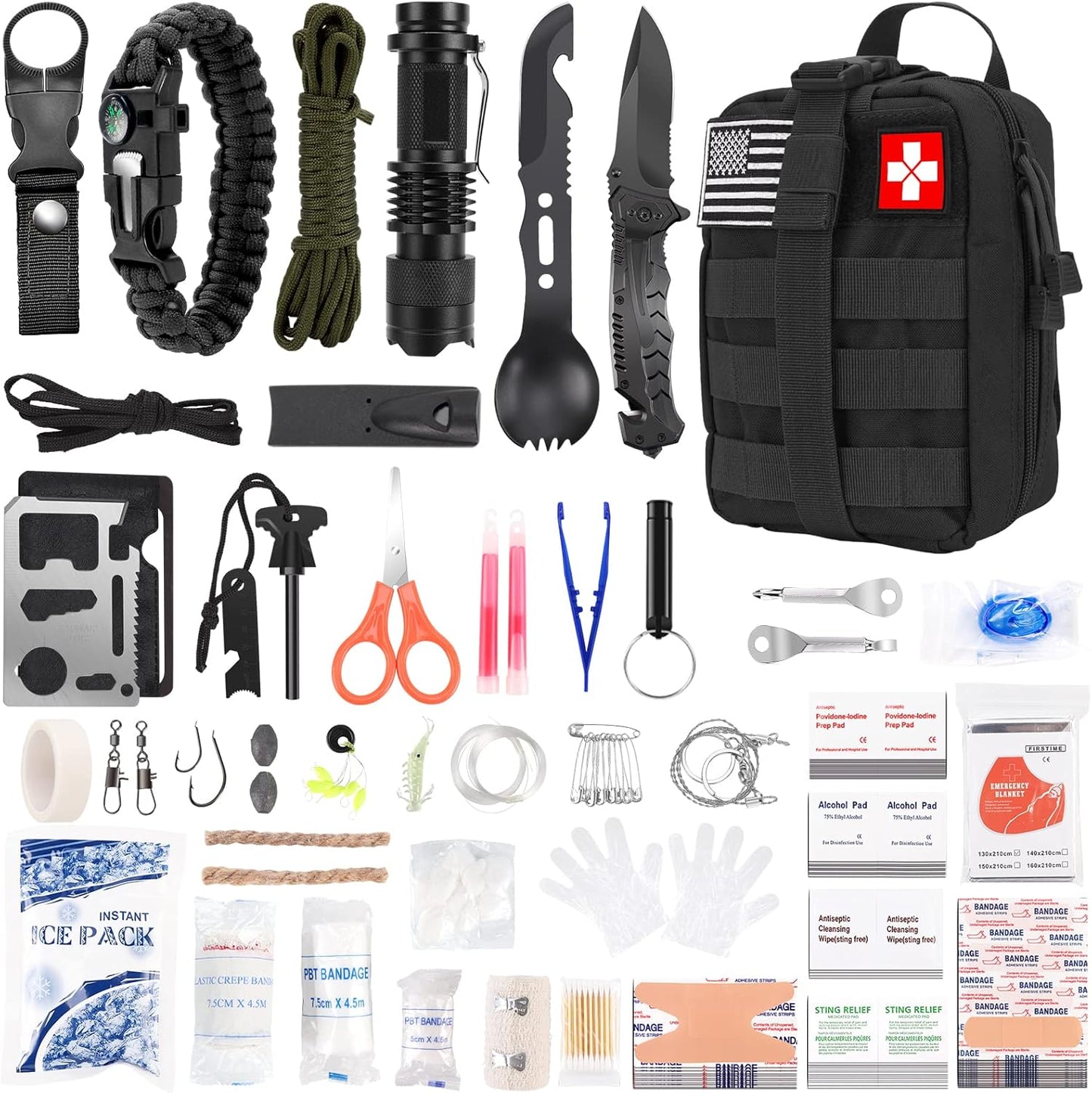 280PC Professional Survival Kit for Outdoor Adventure