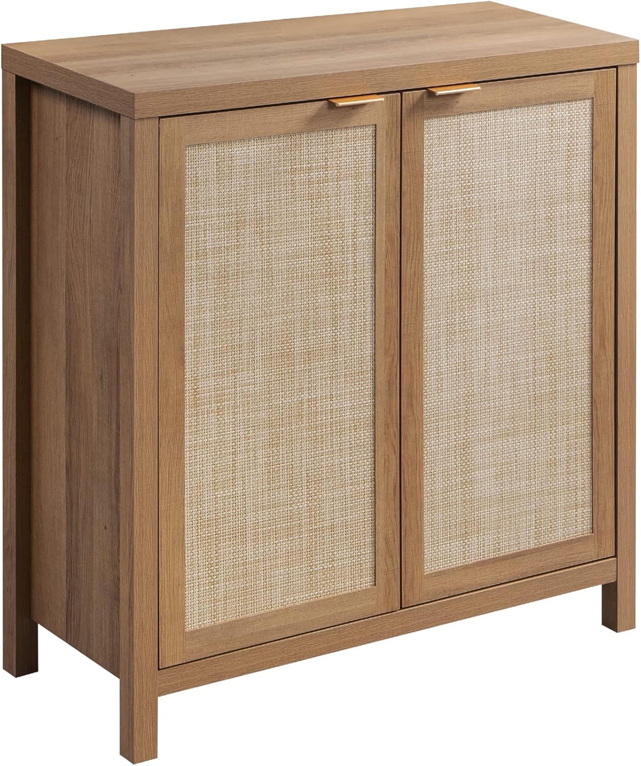 SICOTAS Sideboard Buffet Cabinet - Boho Rattan Storage Solution