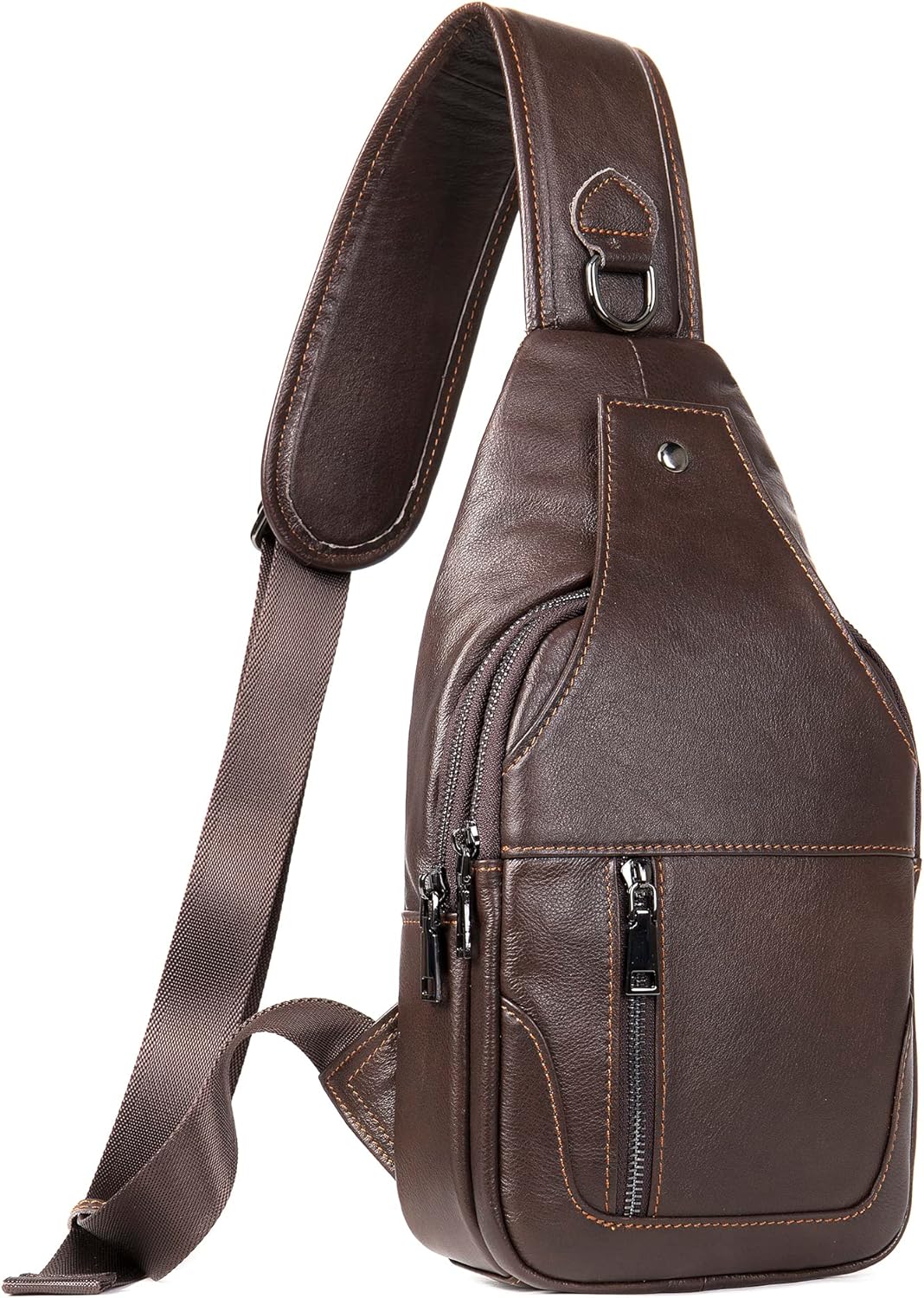 LUKZIJAES Genuine Leather Sling Bag for Men - Stylish and Versatile