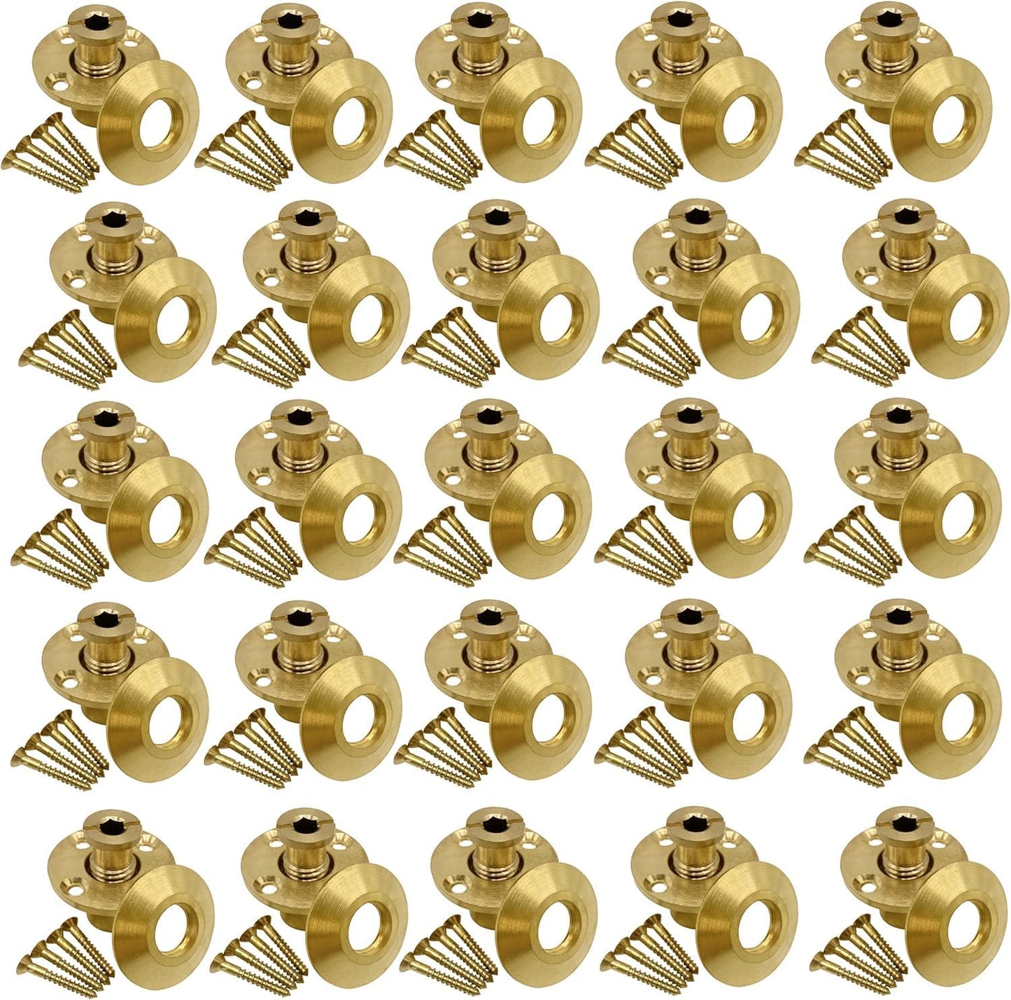 Poolzilla Pool Safety Cover Brass Anchor with Collar - 25 Pack