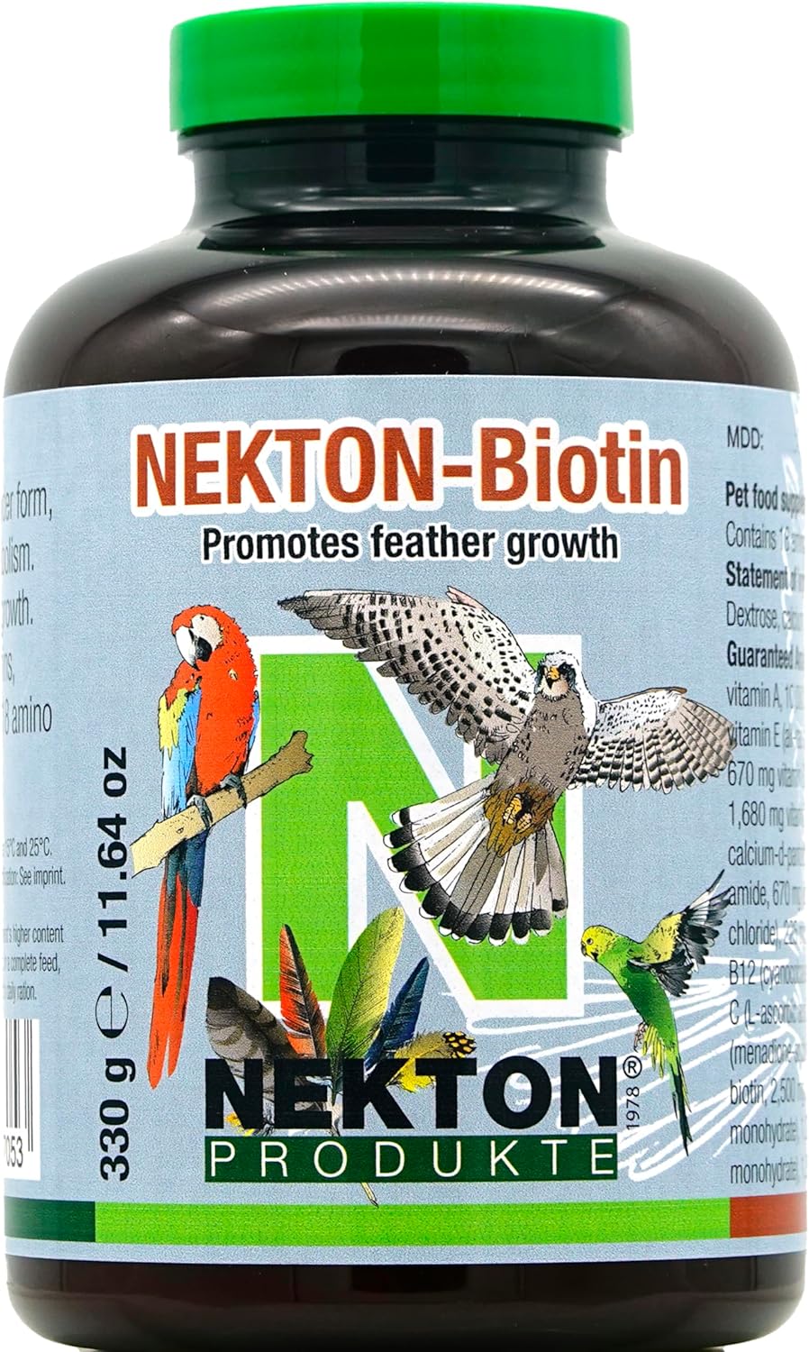 Nekton-Biotin for Bird Feathering Promotes Strong Plumage