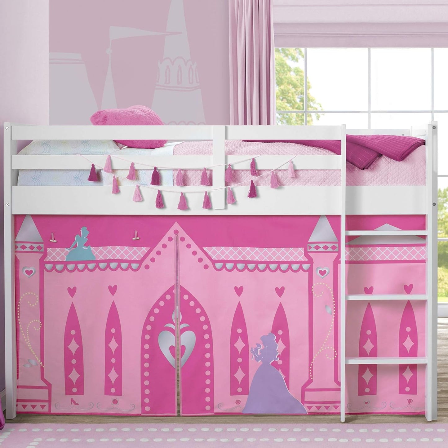 Disney Princess Loft Tent Set - Transform Your Child's Low Twin Bed!