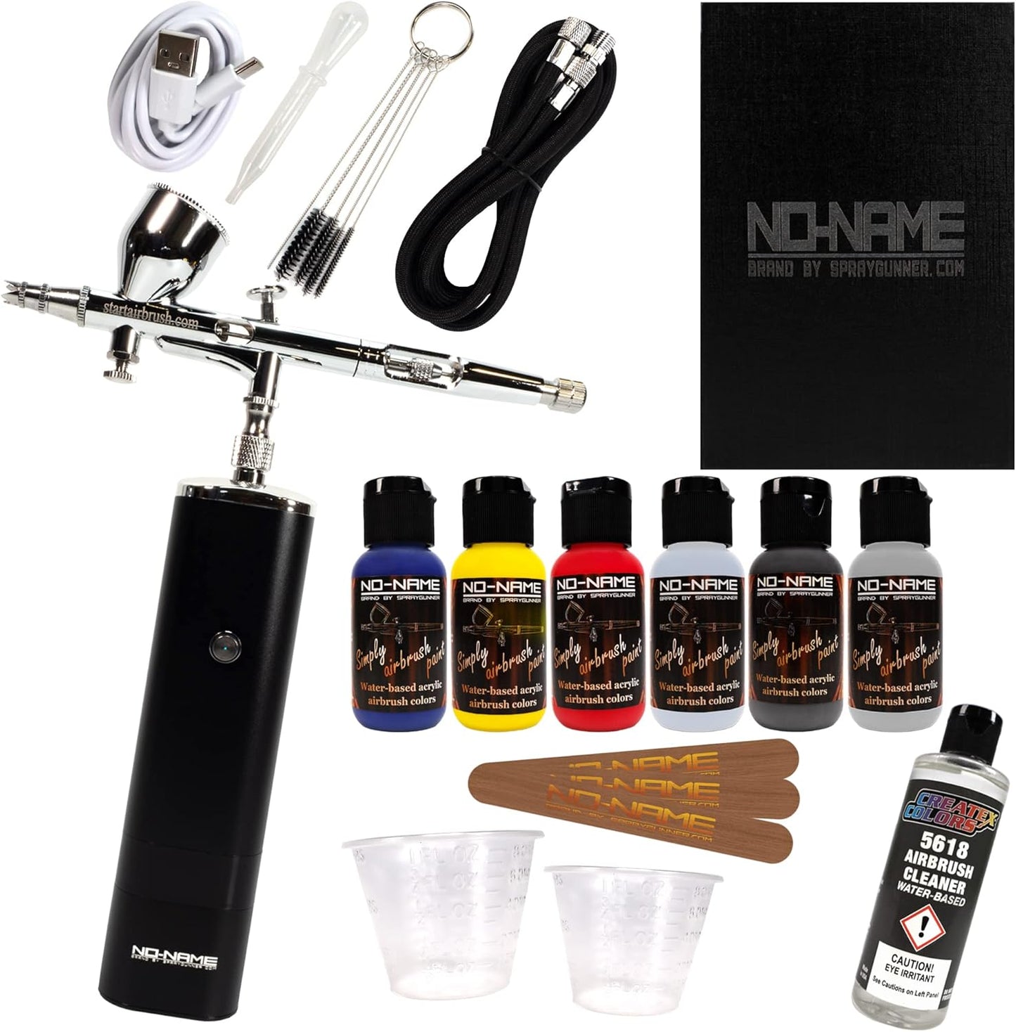 USA-Made Cordless Airbrush Kit: Portable Dual Action for Art & Beauty