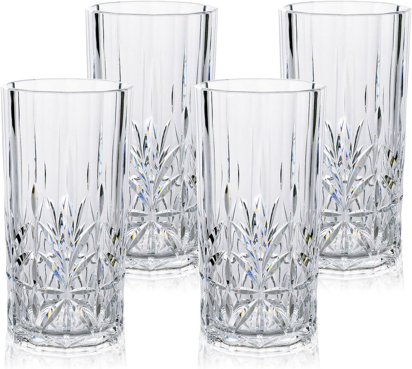 BELLAFORTE Shatterproof Tritan Plastic Tall Tumblers Set of 4