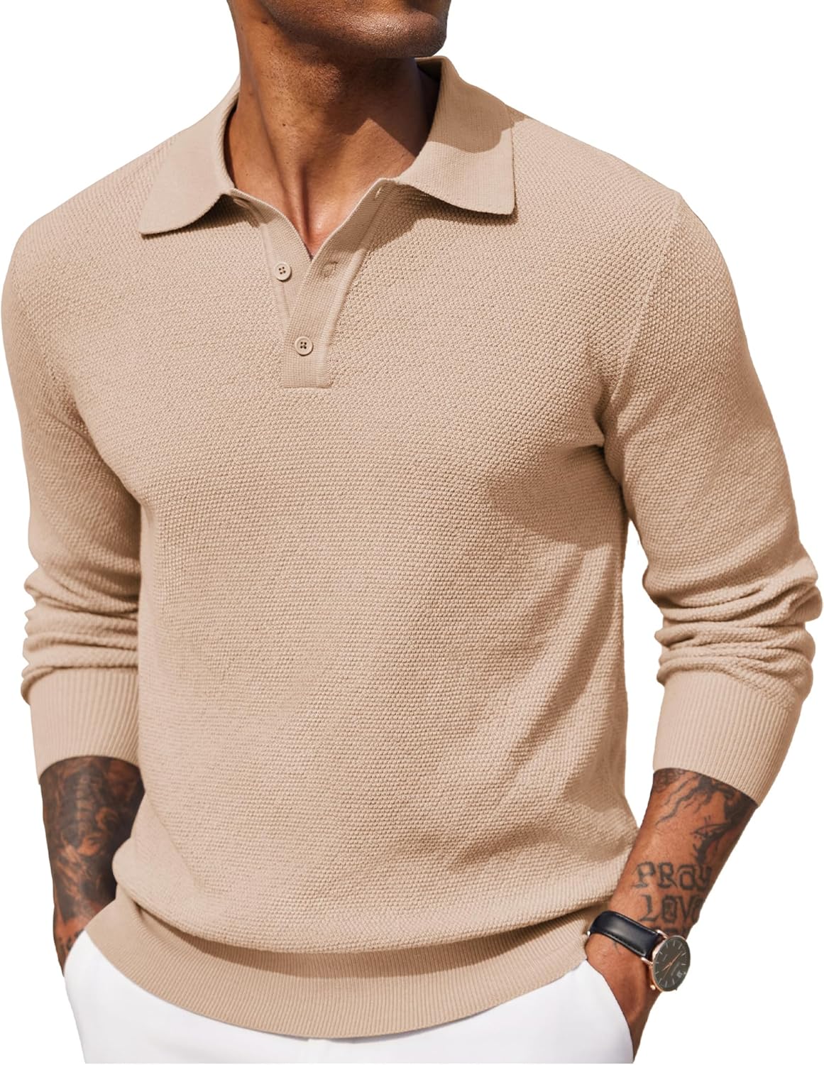COOFANDY Mens Knit Polo Shirts for Stylish Casual Wear