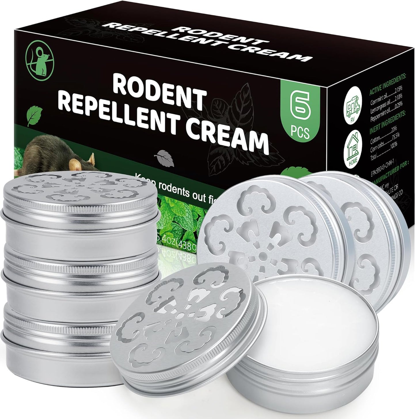 6 Pack Peppermint Rodent Repellent for Engines - Crobirware