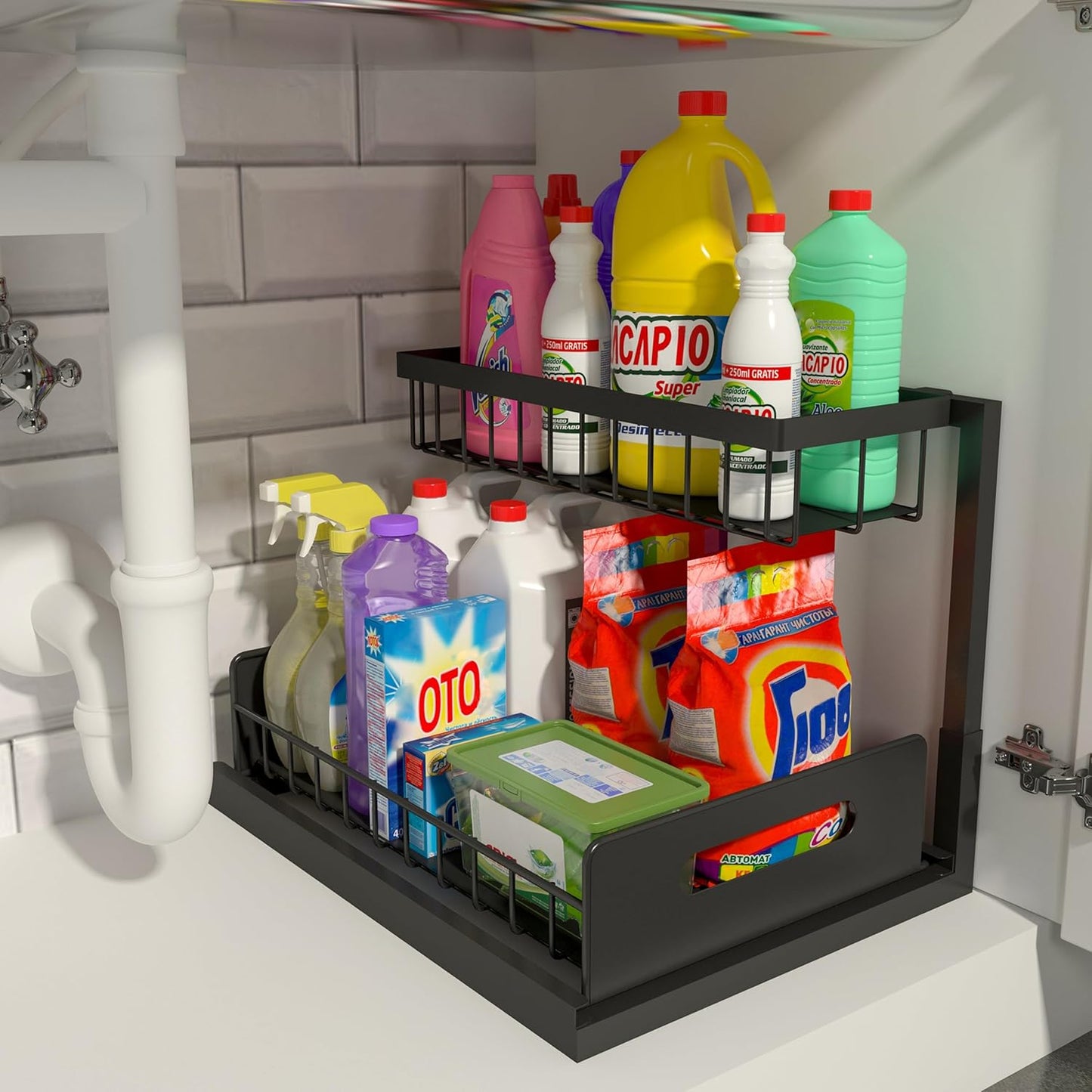 REALINN Under Sink Organizer for Efficient Kitchen Storage