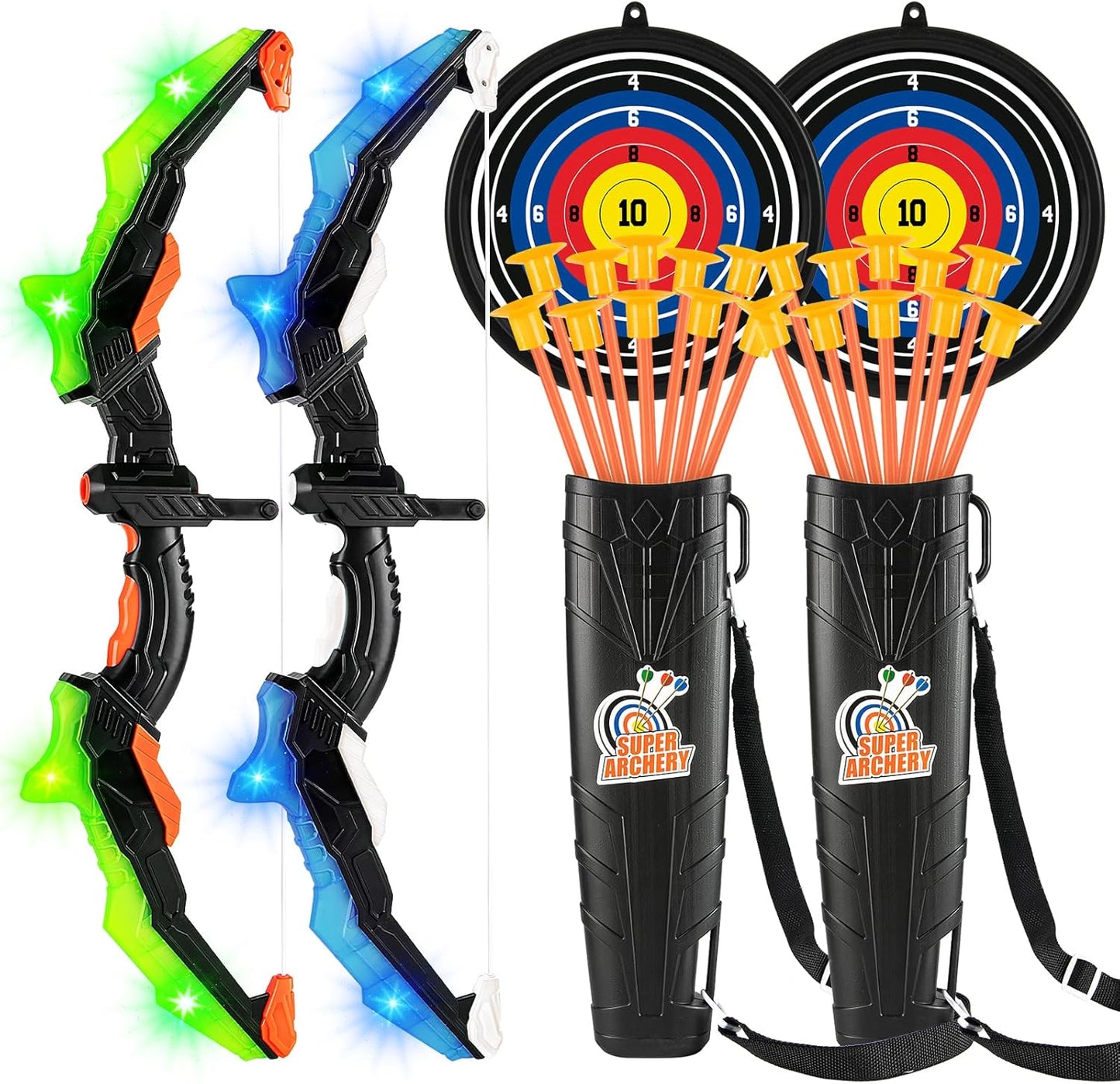 LED Light Up Kids Bow & Arrow Set