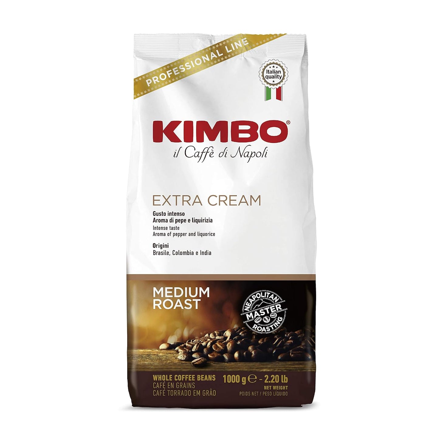 Kimbo Extra Cream Espresso Whole Beans - 2.2lb Richness!