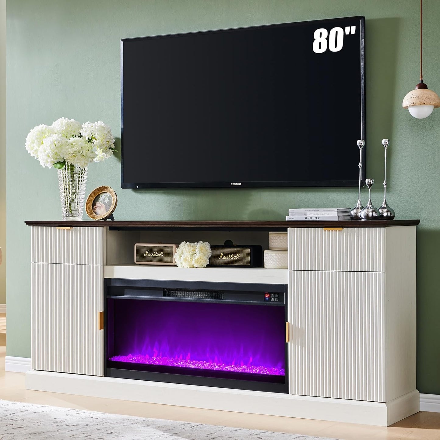 Modern Entertainment Center with Electric Fireplace