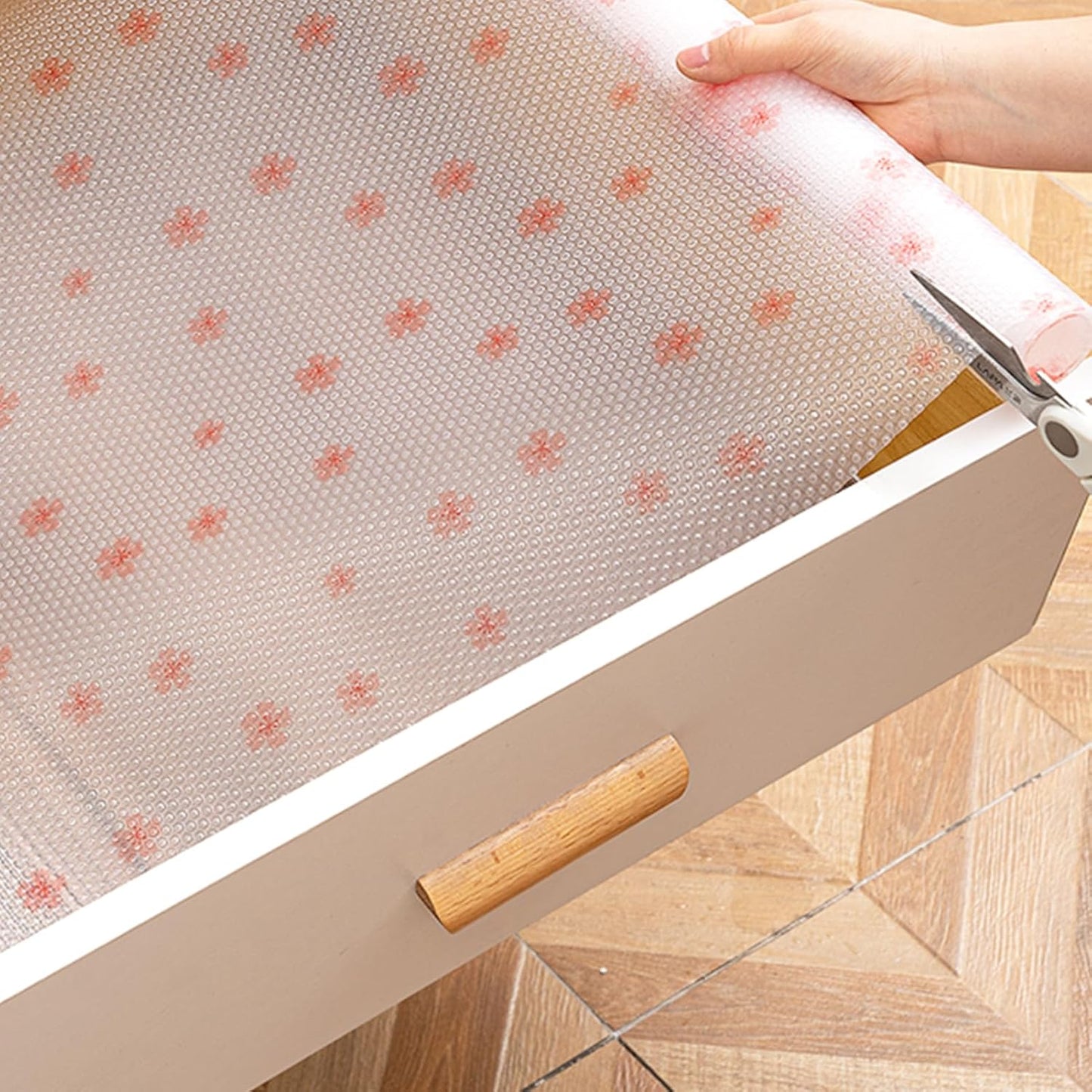 Cherry Blossom Shelf Liner - Non-Slip Waterproof Kitchen Paper