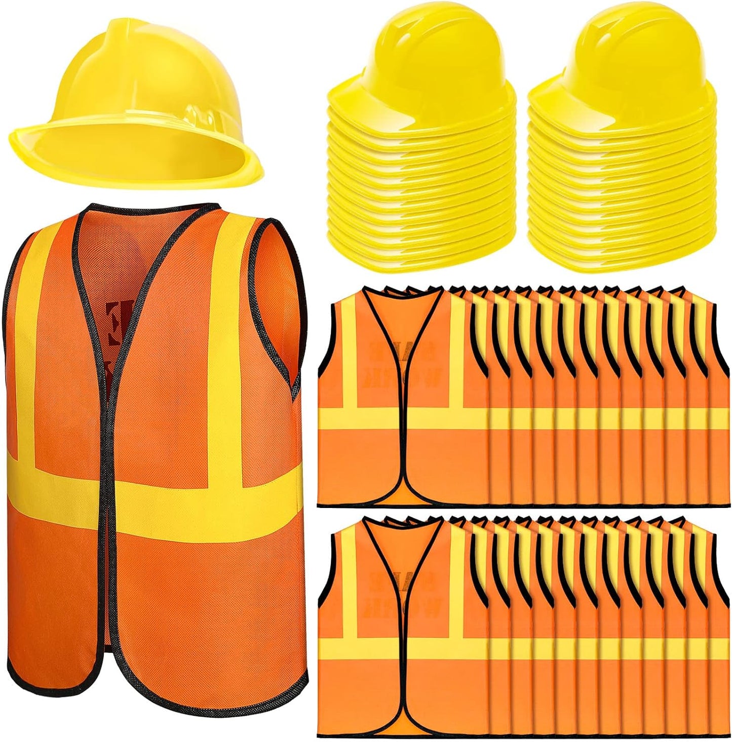 48 Pcs Kids Construction Worker Costumes for Fun Parties