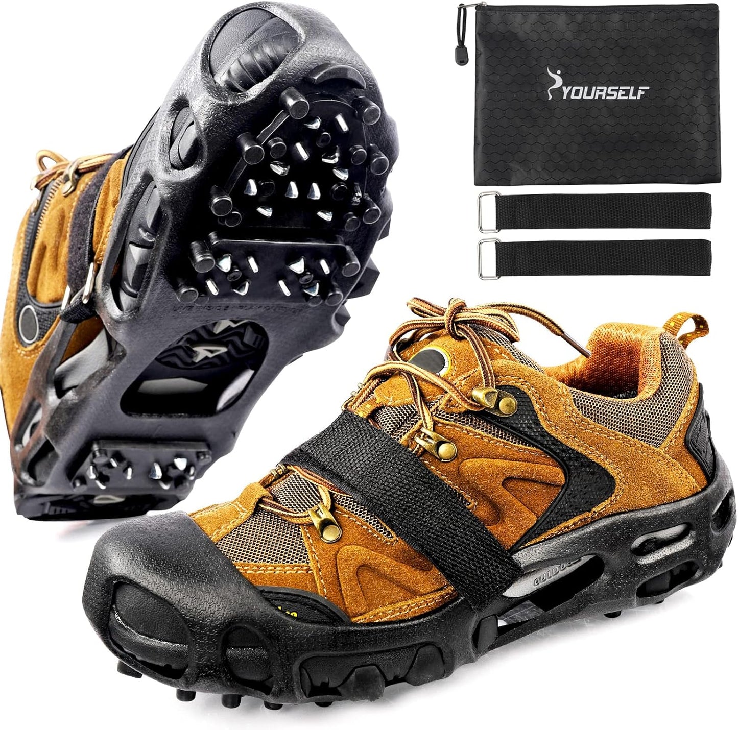 SYOURSELF Ice Cleats: 28 Spikes for Ultimate Traction