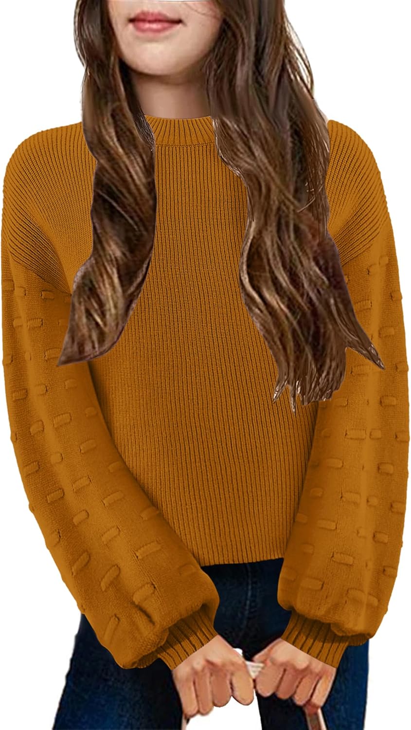 Arshiner Girls Crewneck Sweaters for Casual Autumn Fashion