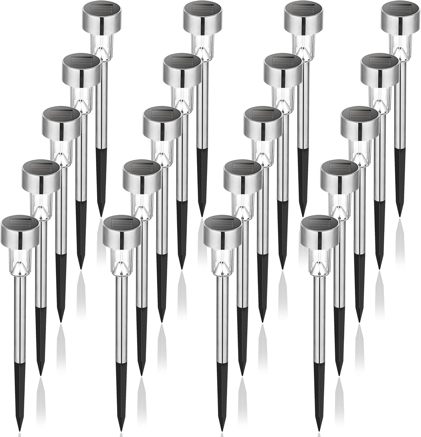 GIGALUMI Solar Pathway Lights 20 Pack for Outdoor Lighting