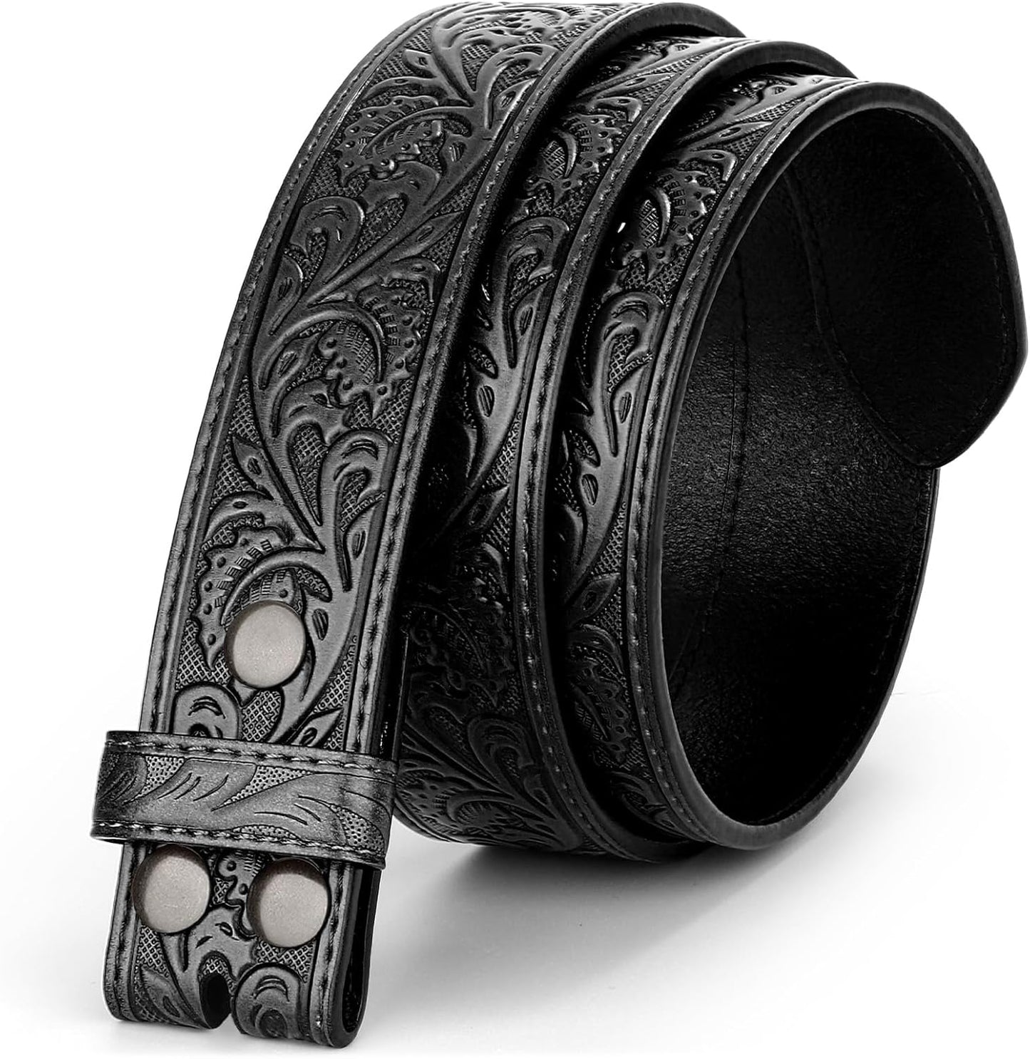 Western Leather Belt Strap for Men Women Cowboy Cowgirl Style