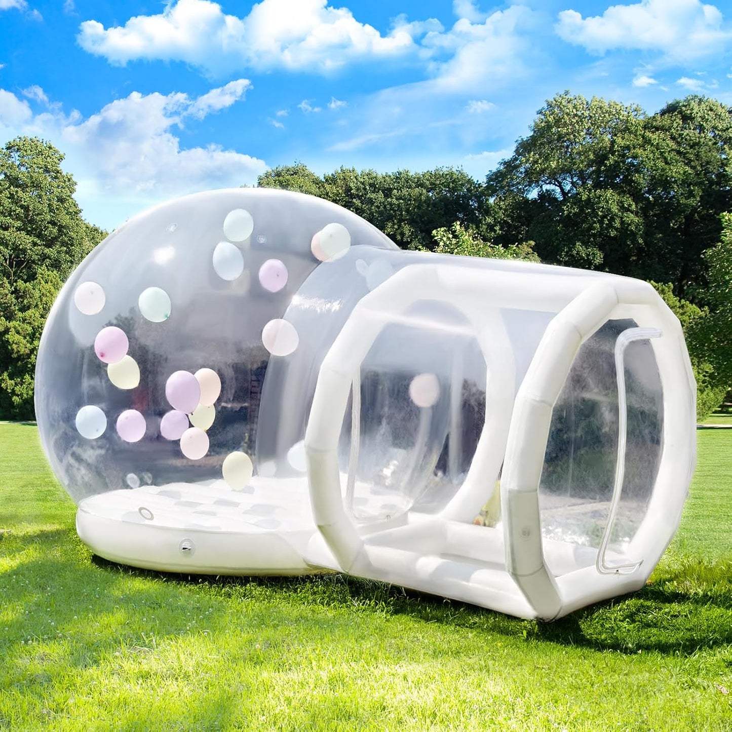 10FT Double Bouncing Bubble House w/ Tunnel - Ultimate Party Fun!
