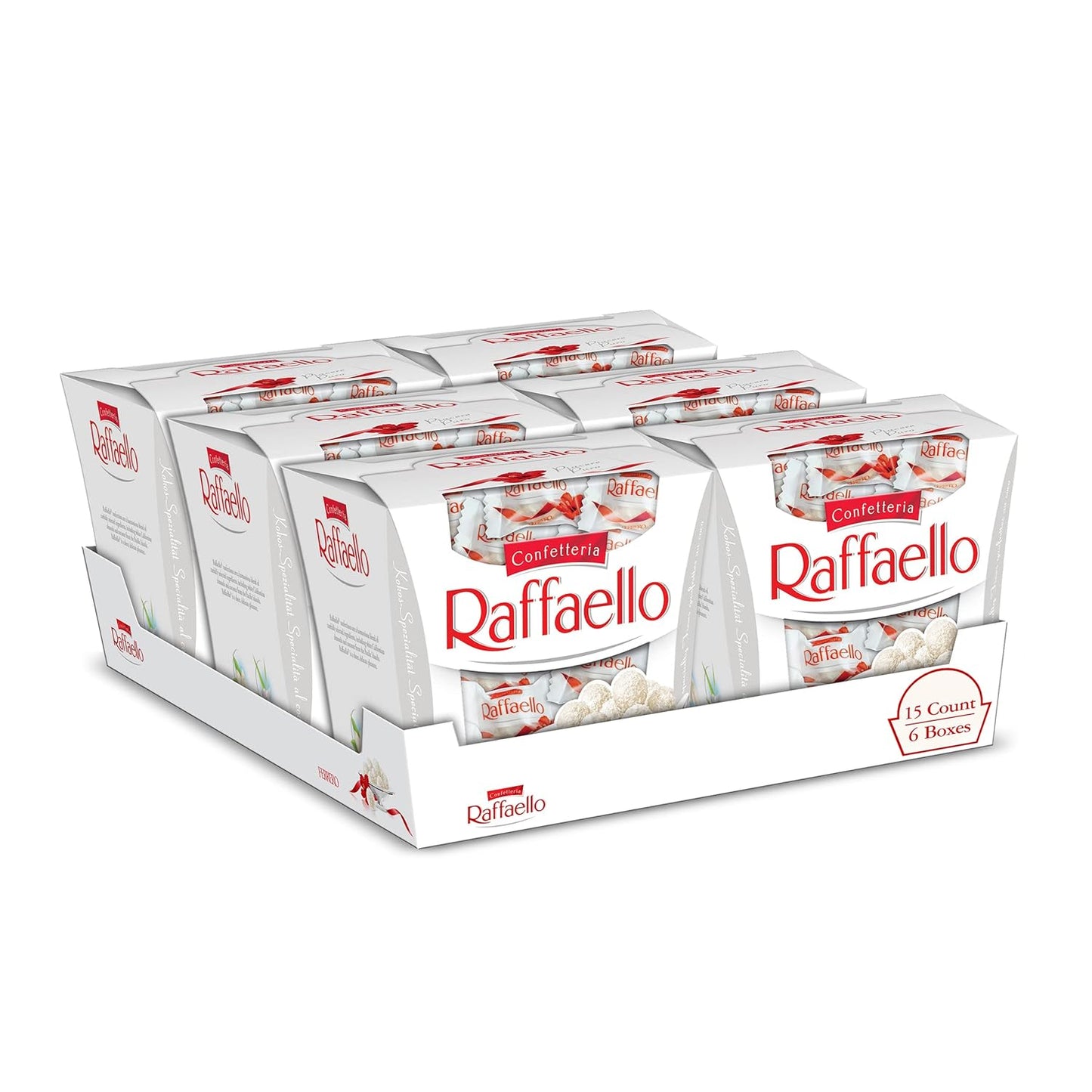 Raffaello Gourmet White Almond Coconut Confections 6 Pack