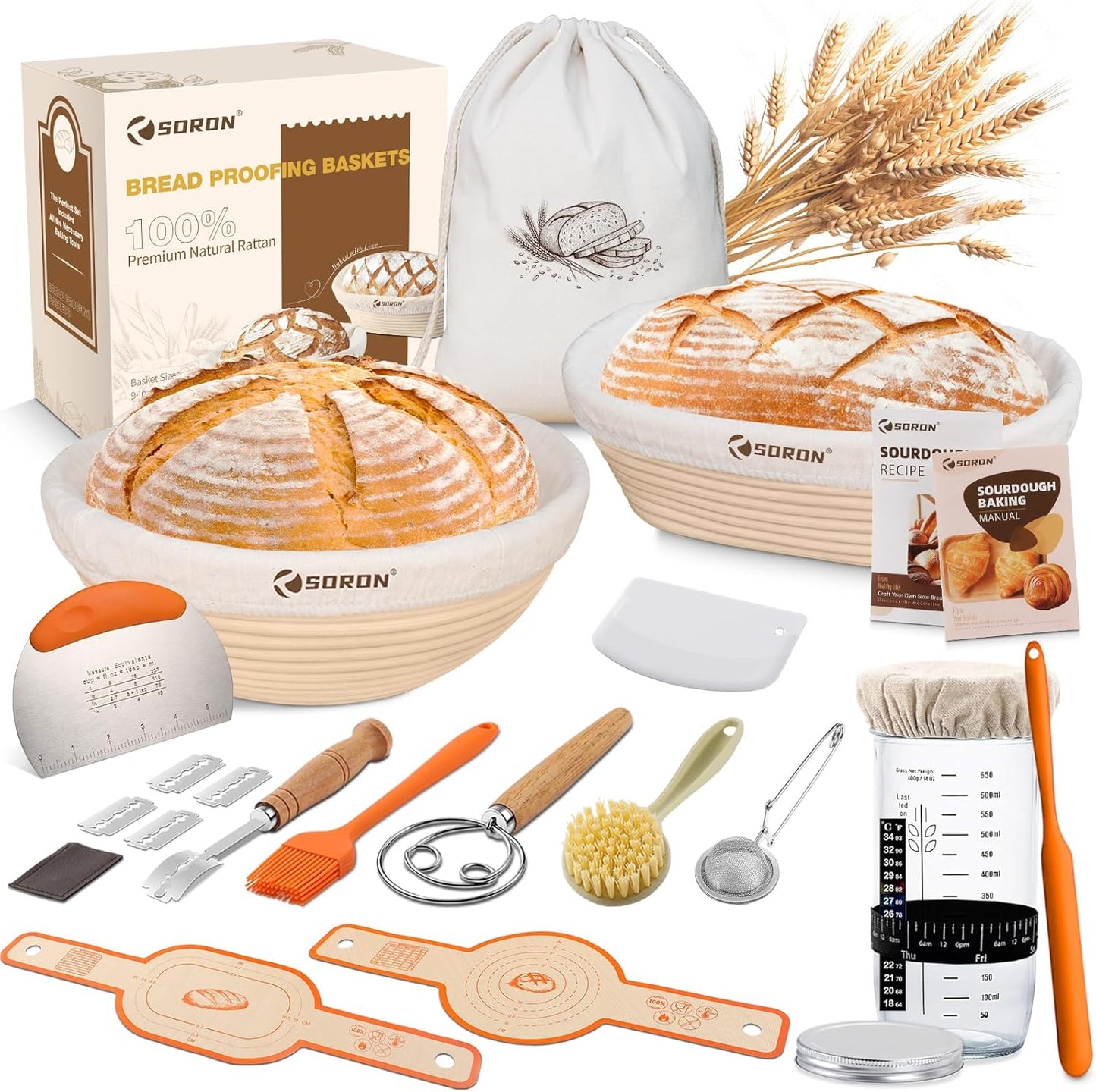 SORON Sourdough Starter Kit for Perfect Homemade Bread Baking