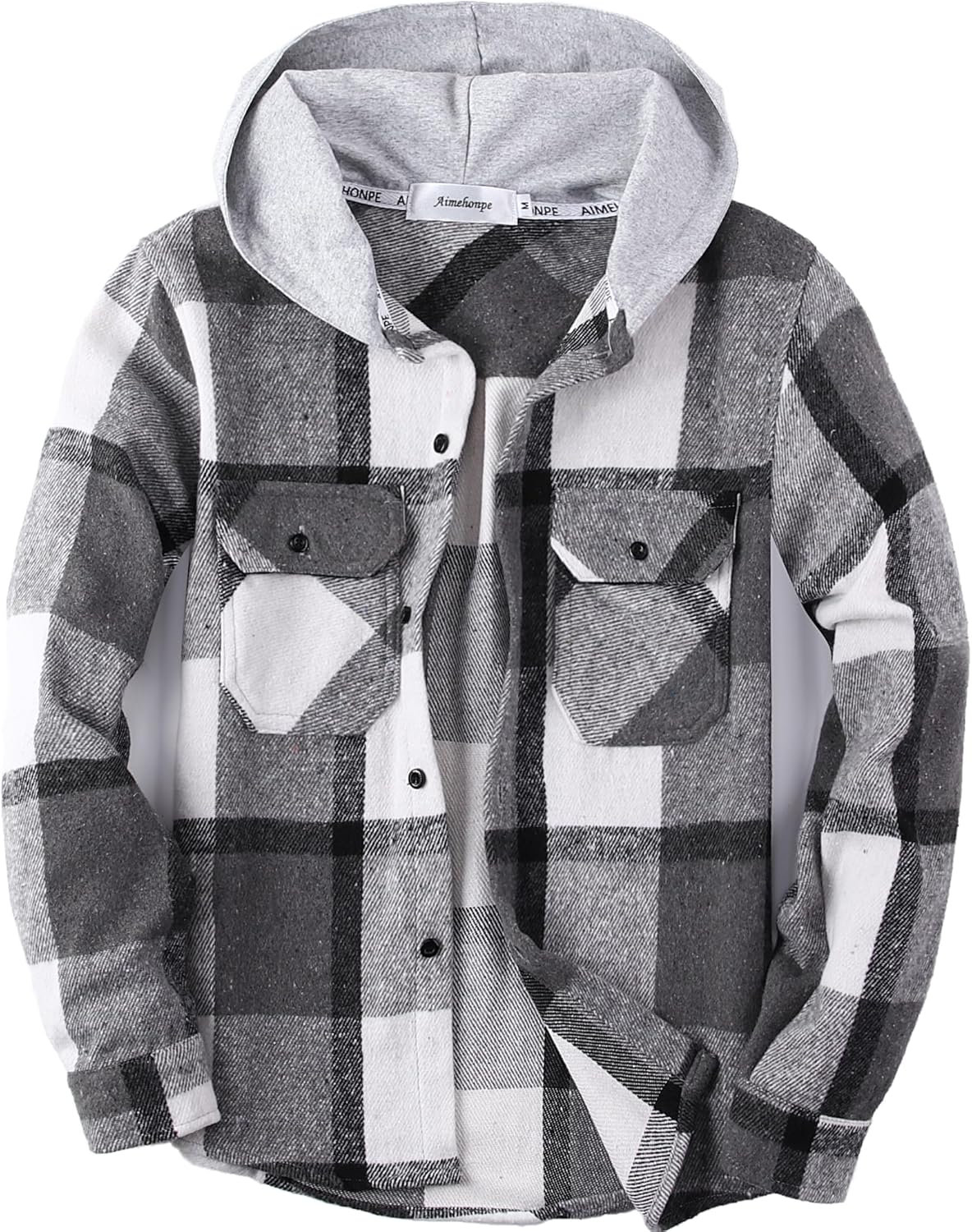 Boys Girls Casual Flannel Plaid Hoodies for Fall Fashion
