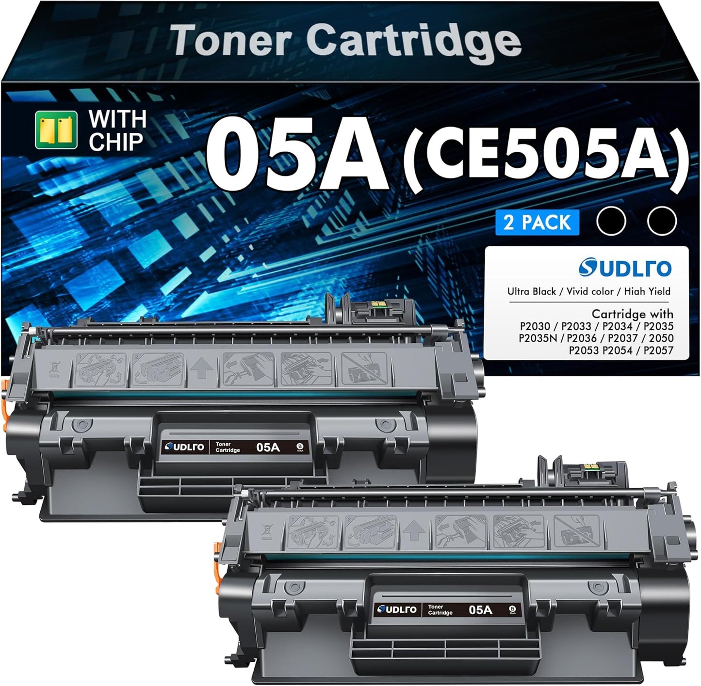 SUDLTO 05A Toner Cartridge Replacement for HP Laserjet Printers