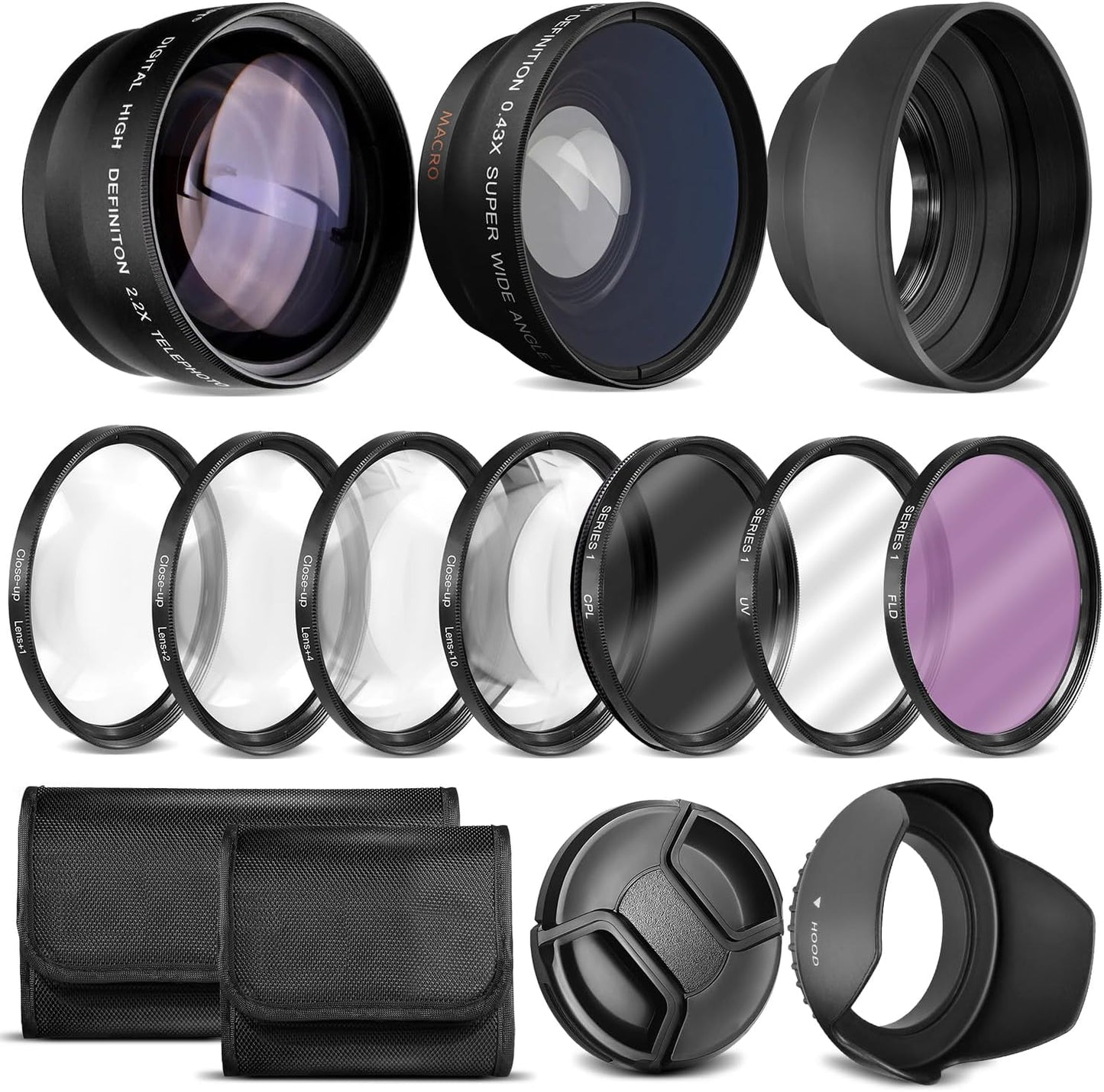 Ultra Deluxe Lens Kit for Canon Rebel T3, T5, T6, T7 Cameras