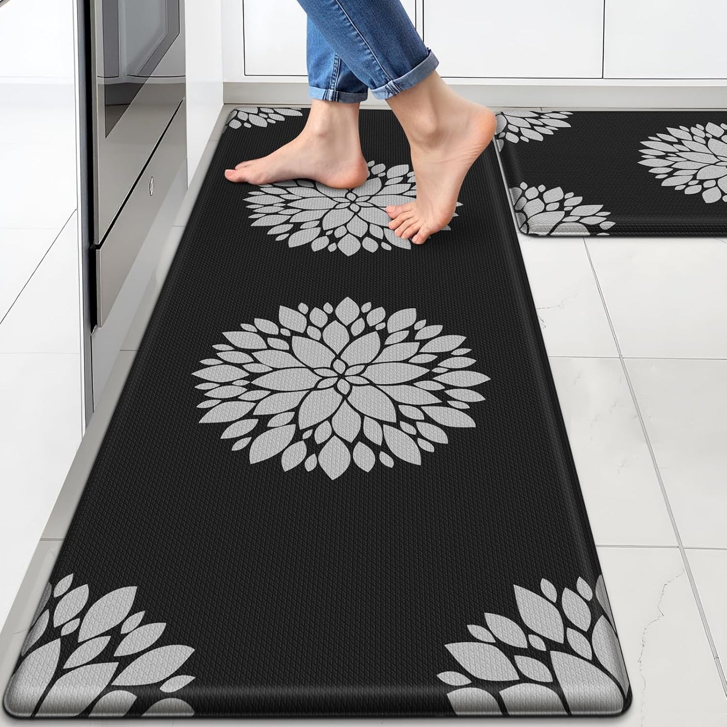 Soft Anti Fatigue Kitchen Mats for Home, 2PCS Cushioned Rugs