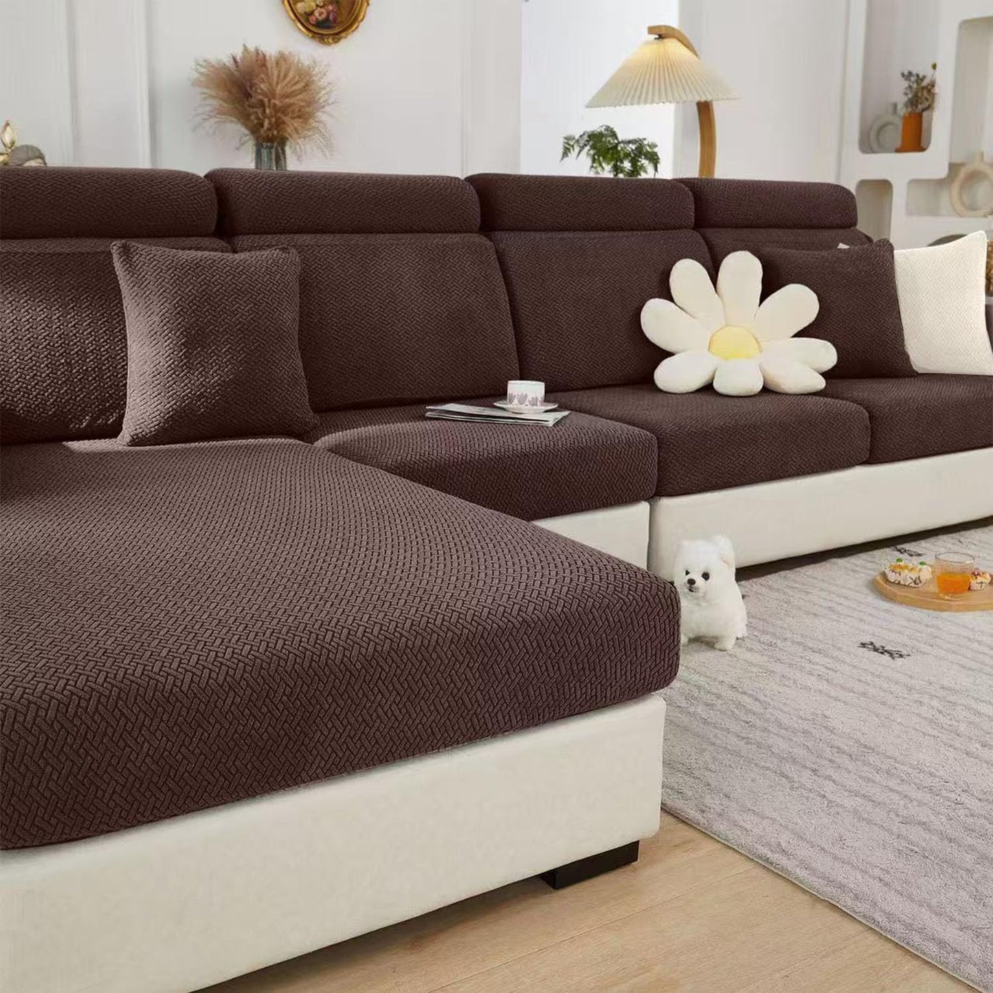 Couch Cushion Covers for Sectional Sofa - Soft and Washable